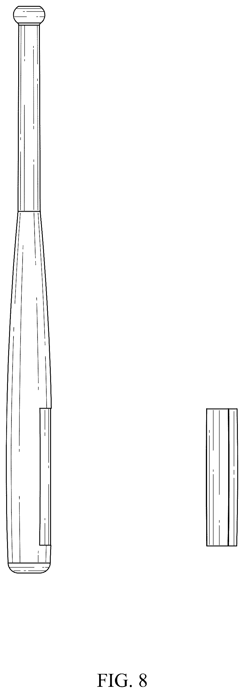 Patent USD1043876 Figure 8 – Ball bat display