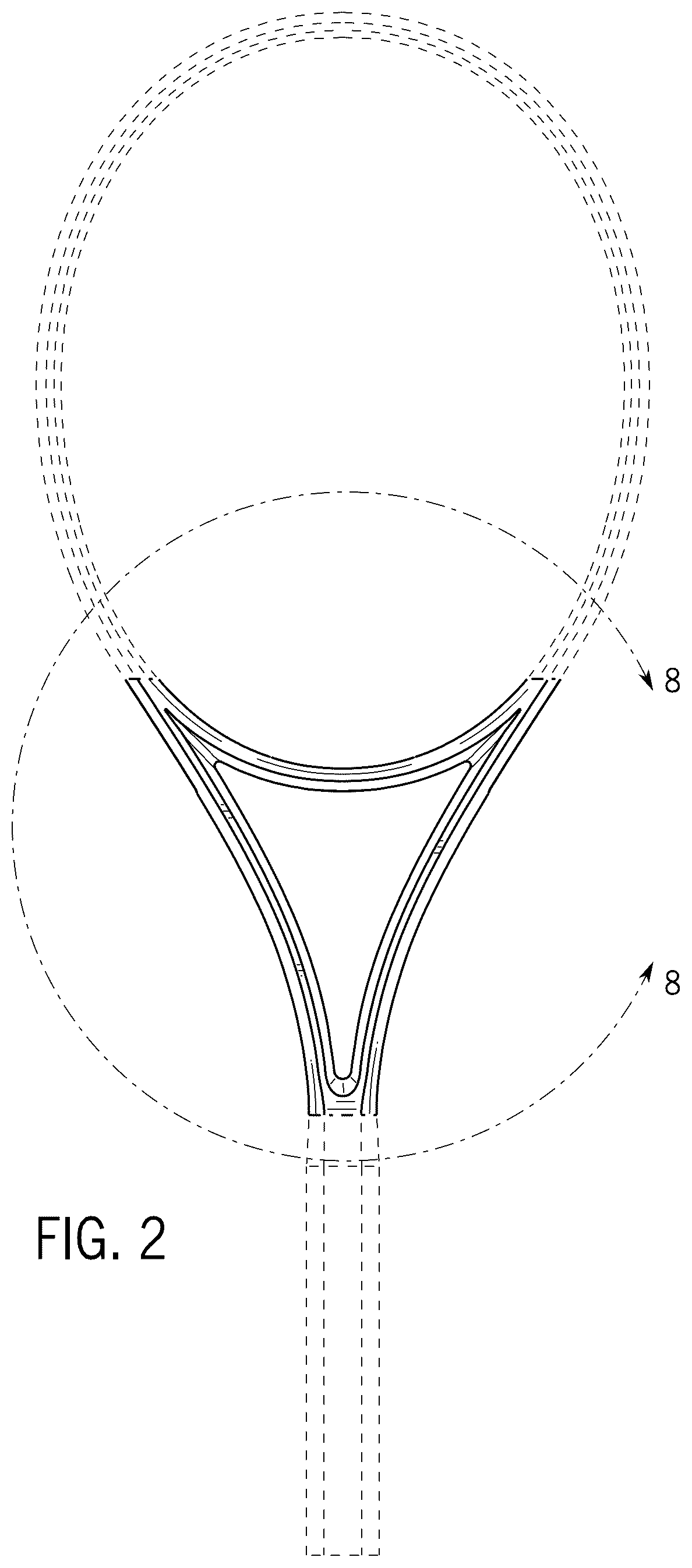 Patent USD1043877 Figure 2 – Central portion of a racquet