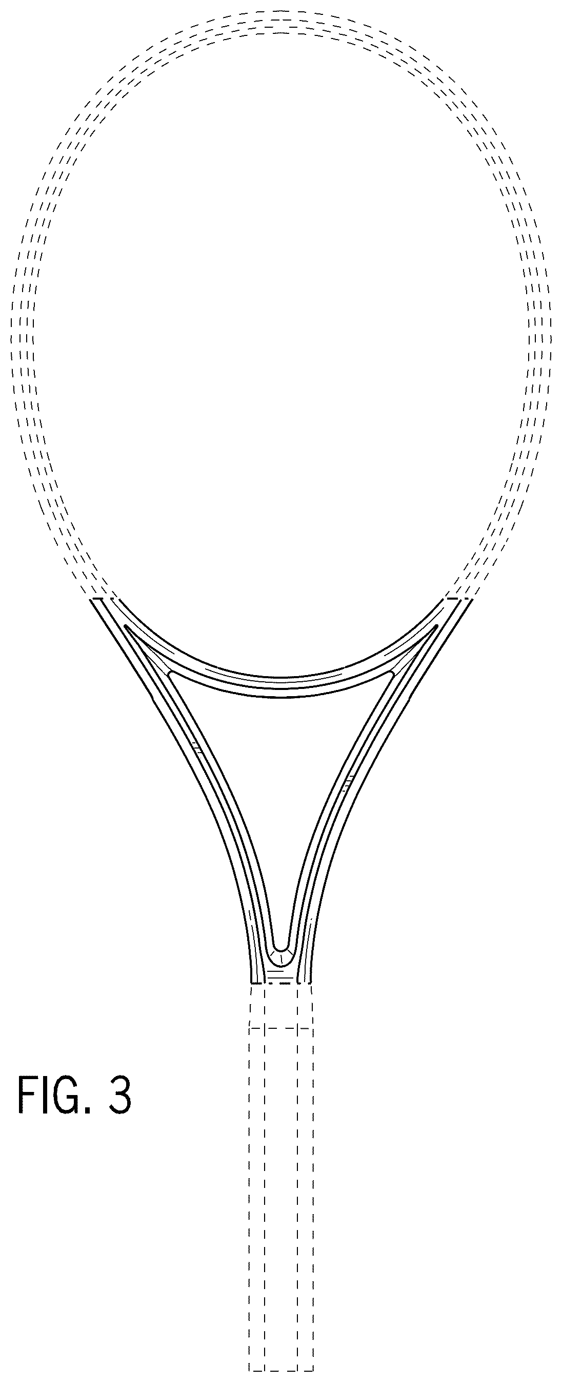 Patent USD1043877 Figure 3 – Central portion of a racquet