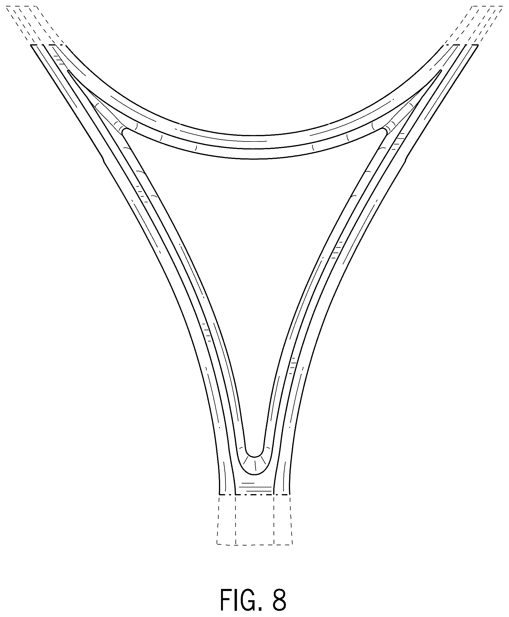 Patent USD1043877 Figure 6 – Central portion of a racquet