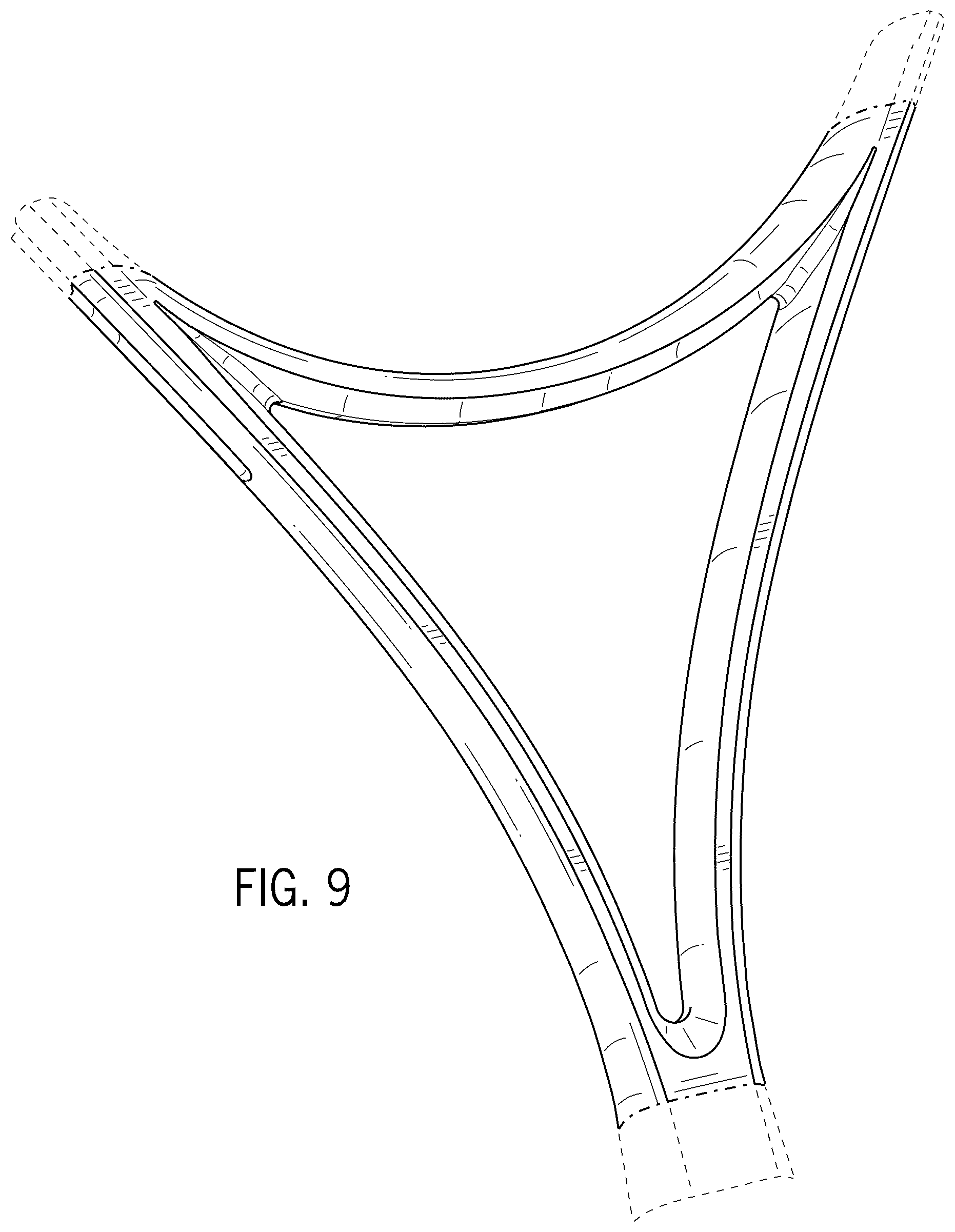 Patent USD1043877 Figure 7 – Central portion of a racquet