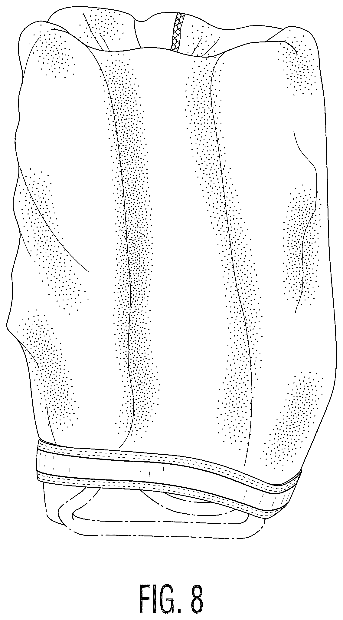 Patent USD1043879 Figure 7 – Baseball glove protector and pocket shaper apparatus