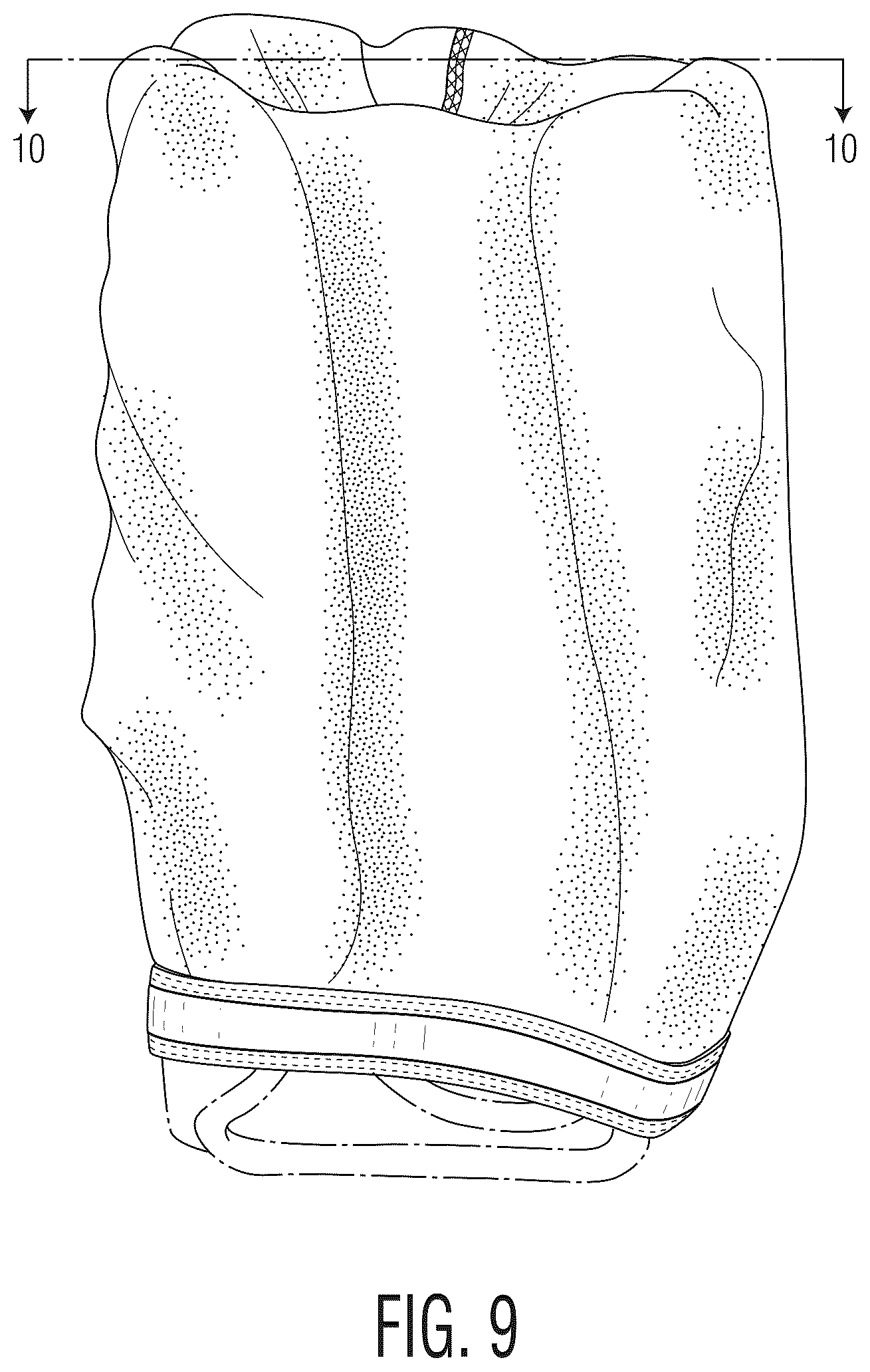 Patent USD1043879 Figure 8 – Baseball glove protector and pocket shaper apparatus