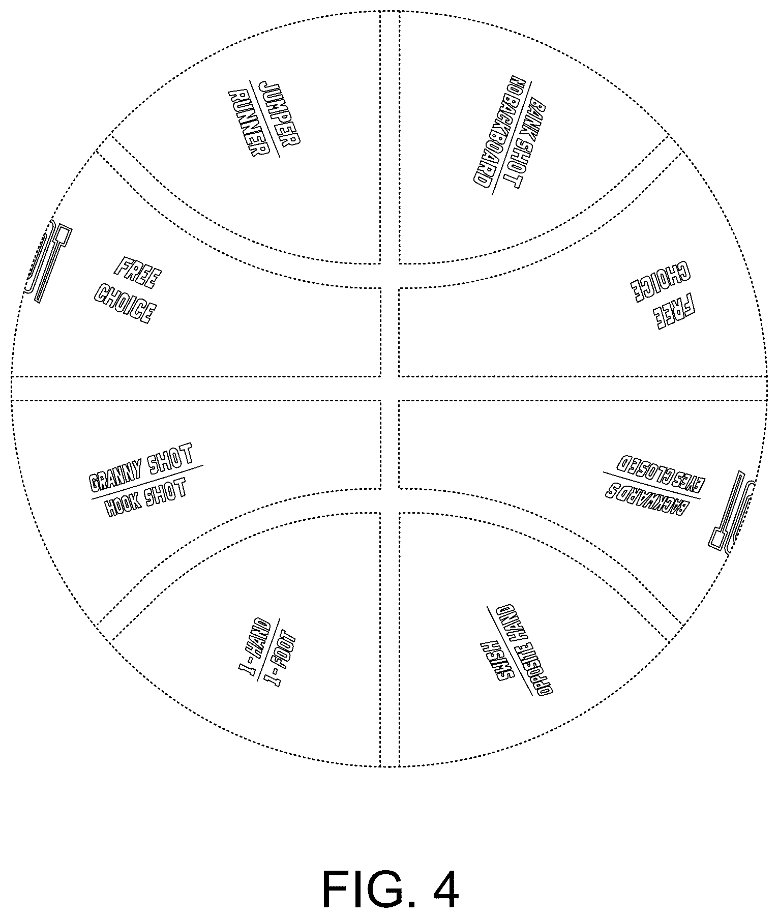 Patent USD1043880 Figure 4 – Basketball game