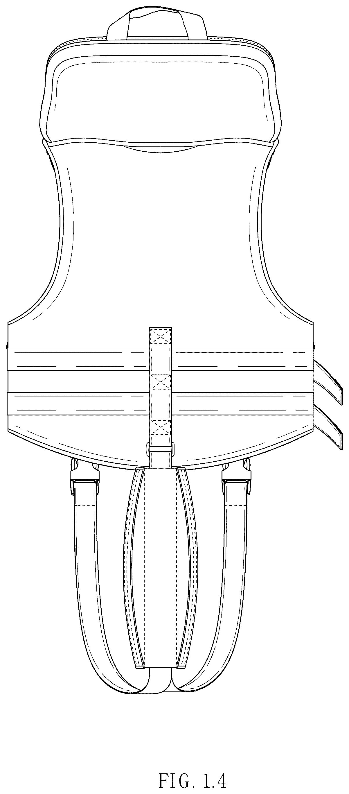 Patent USD1043883 Figure 4 – Life vest with a foam collar for head and neck support