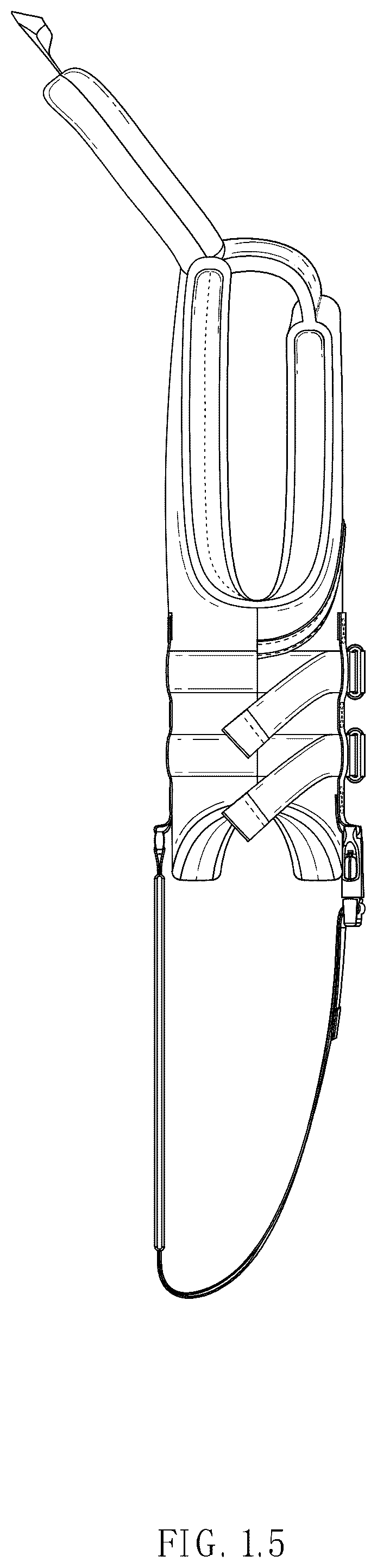 Patent USD1043883 Figure 5 – Life vest with a foam collar for head and neck support