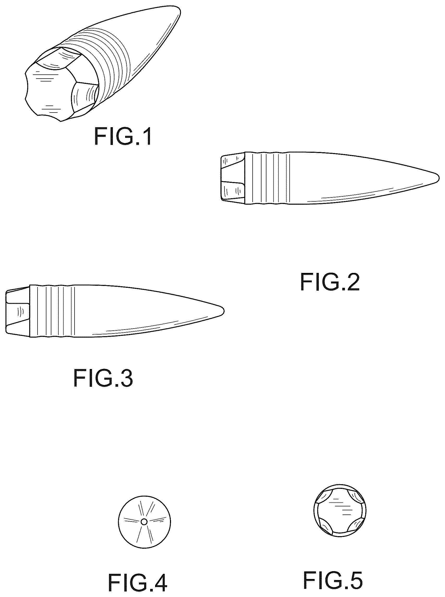 Patent USD1043894 Figure 1 – Projectile