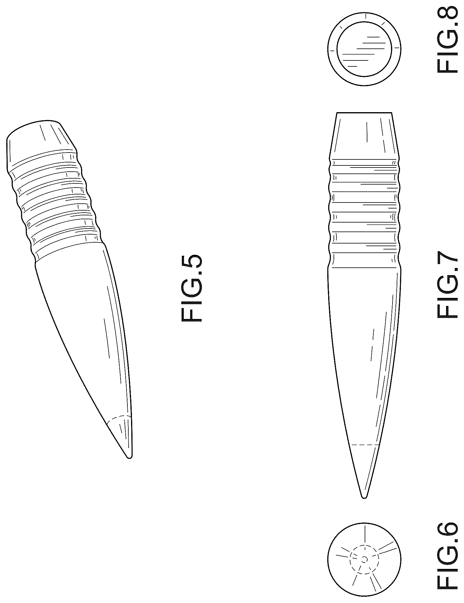 Patent USD1043896 Figure 2 – Projectile