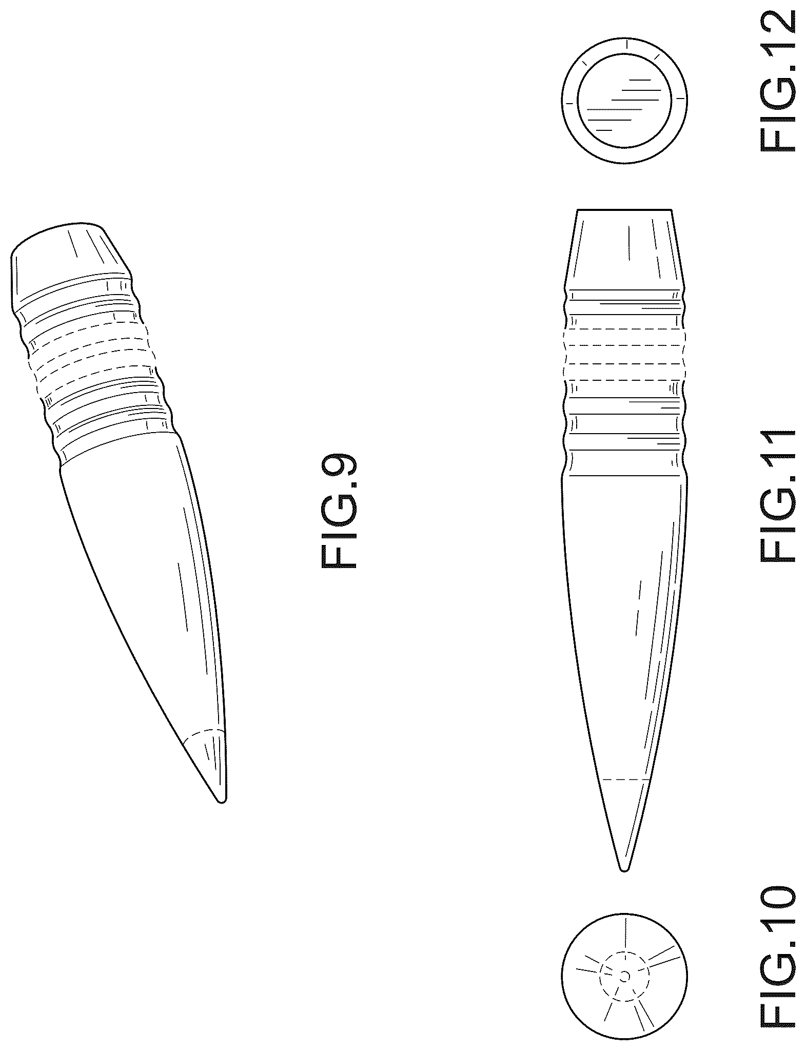 Patent USD1043896 Figure 3 – Projectile