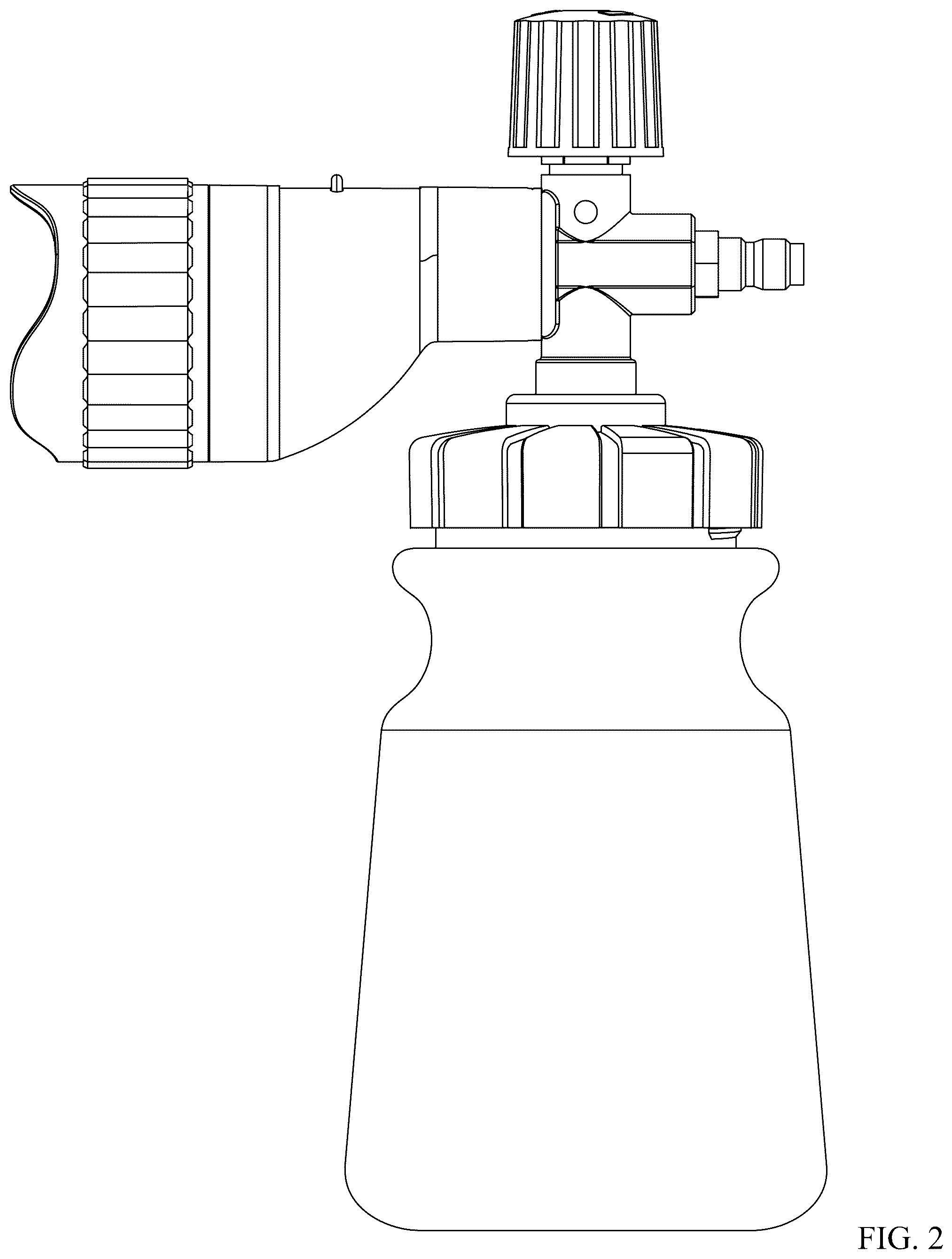 Patent USD1043913 Figure 2 – Three-patterns high-pressure foam cannon