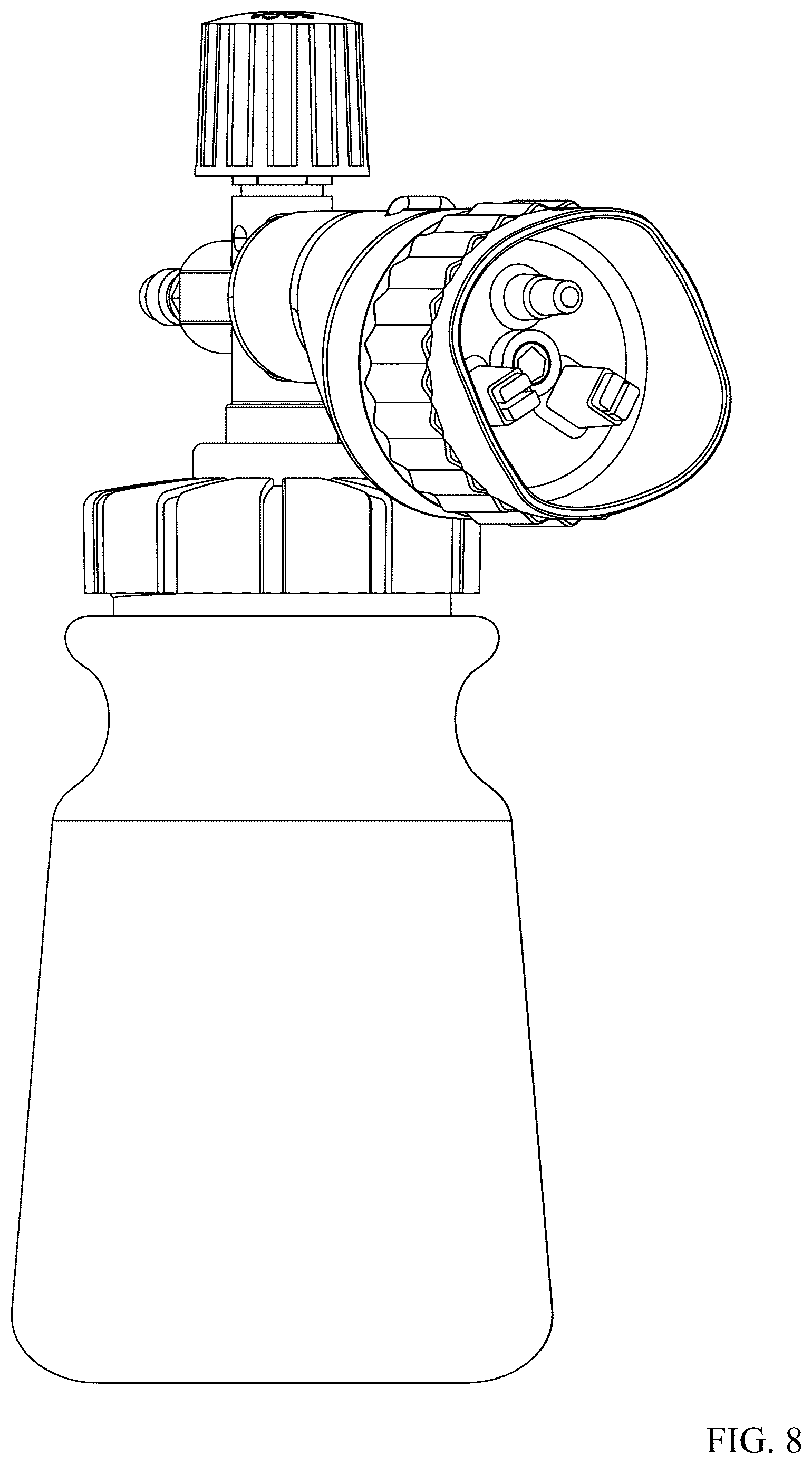 Patent USD1043913 Figure 8 – Three-patterns high-pressure foam cannon