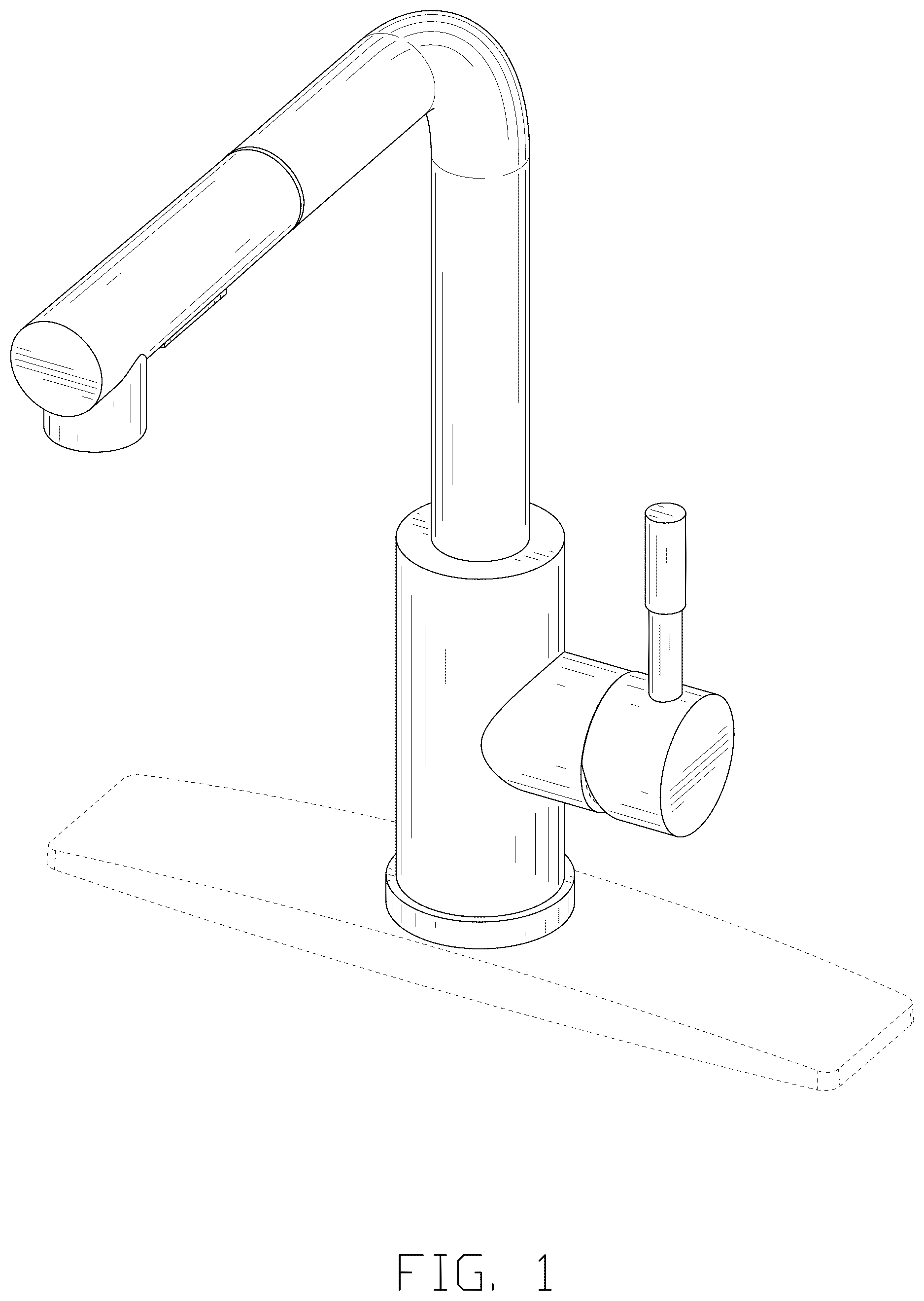 Patent USD1043917 Figure 1 – Faucet