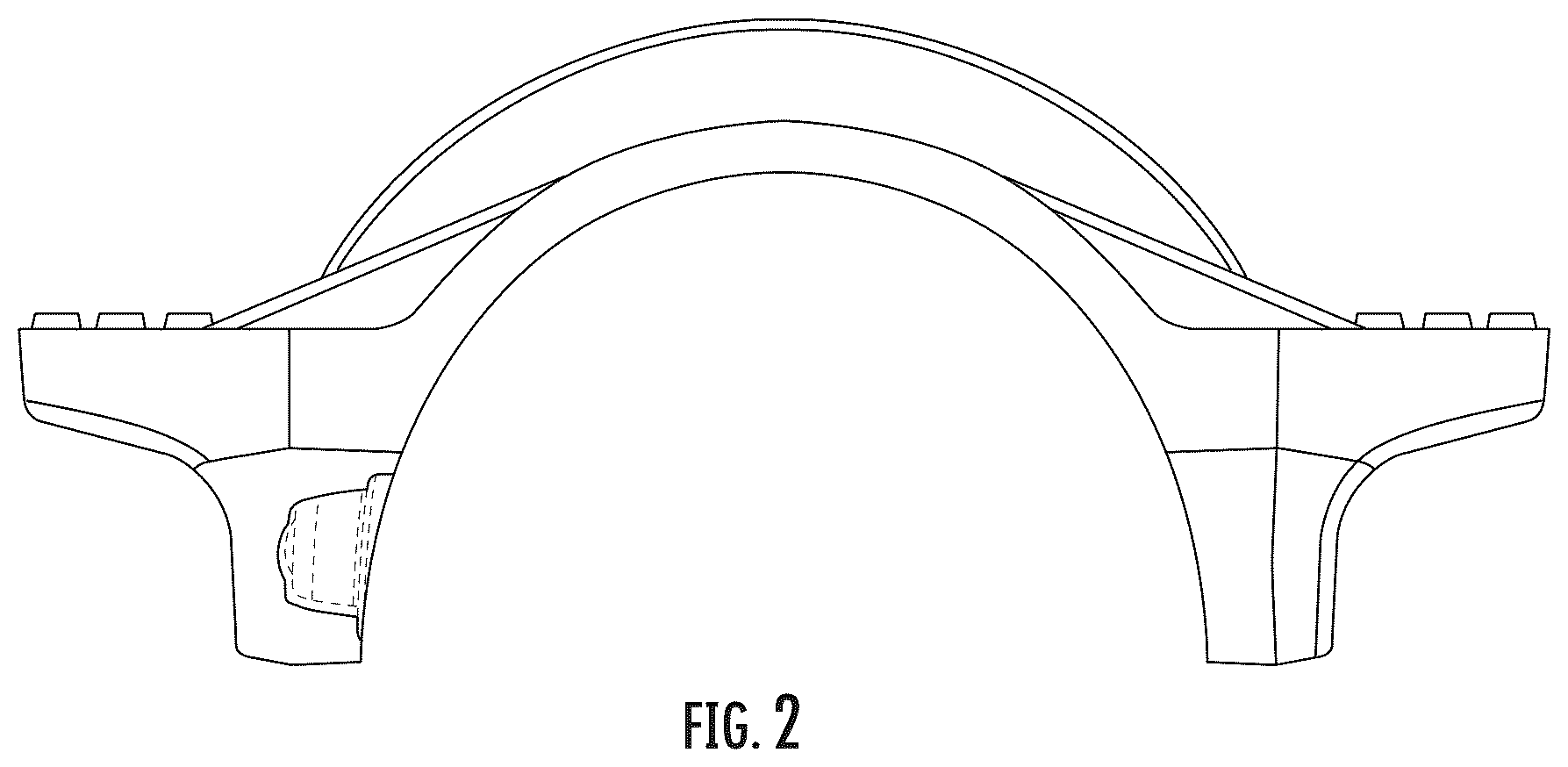 Patent USD1043925 Figure 2 – Pipe coupling segment