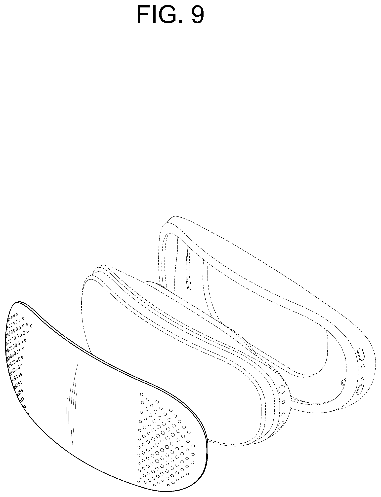 Patent USD1043931 Figure 9 – Cover for wearable air conditioner