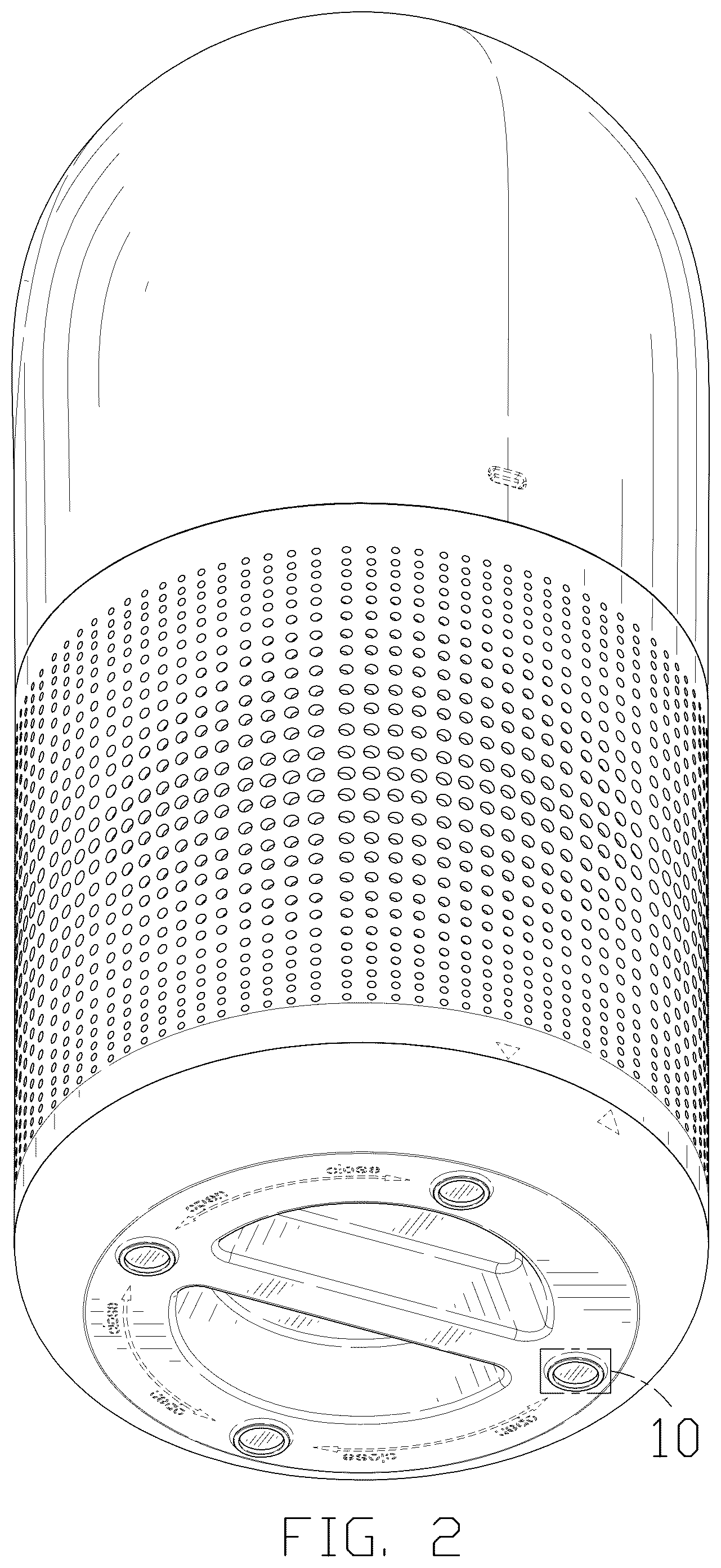 Patent USD1043940 Figure 2 – Air cleaner