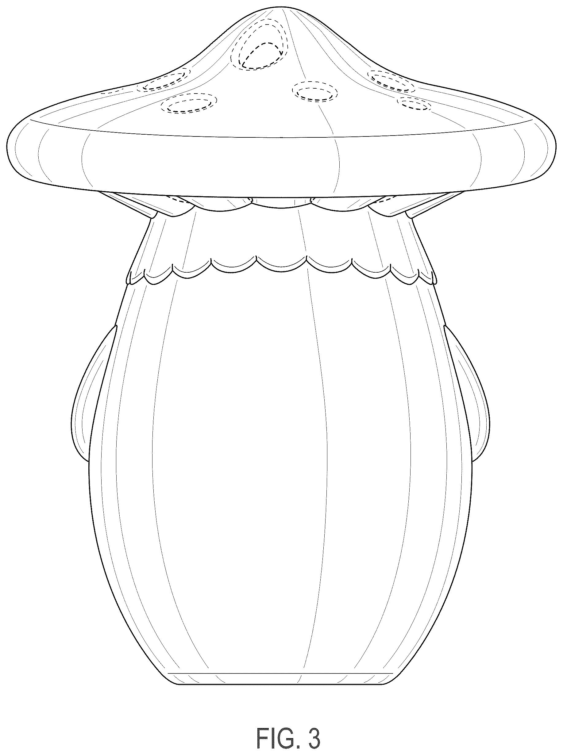 Patent USD1043942 Figure 3 – Kitchen container