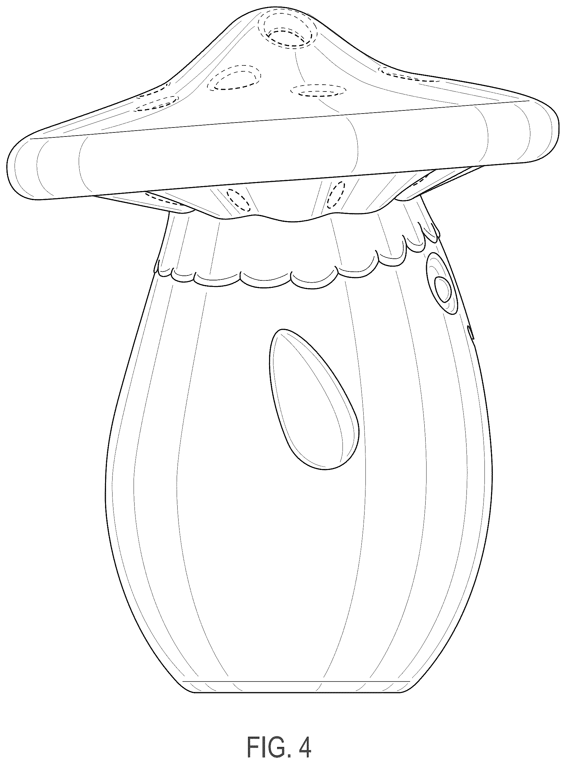 Patent USD1043942 Figure 4 – Kitchen container