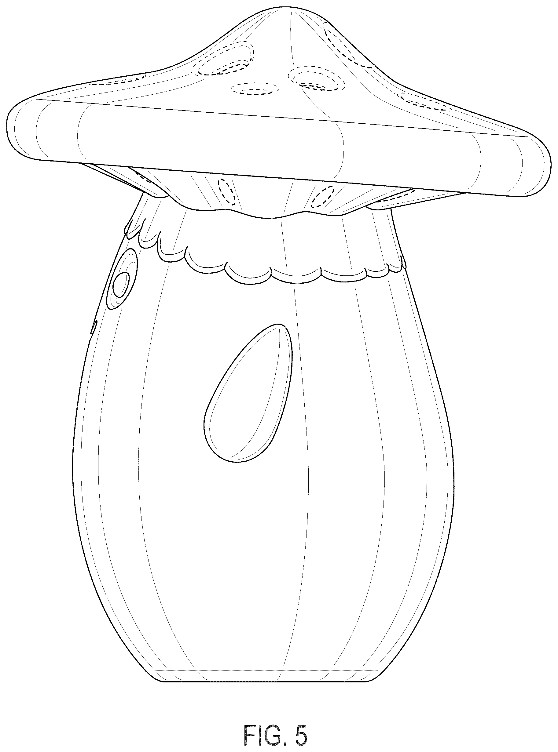 Patent USD1043942 Figure 5 – Kitchen container