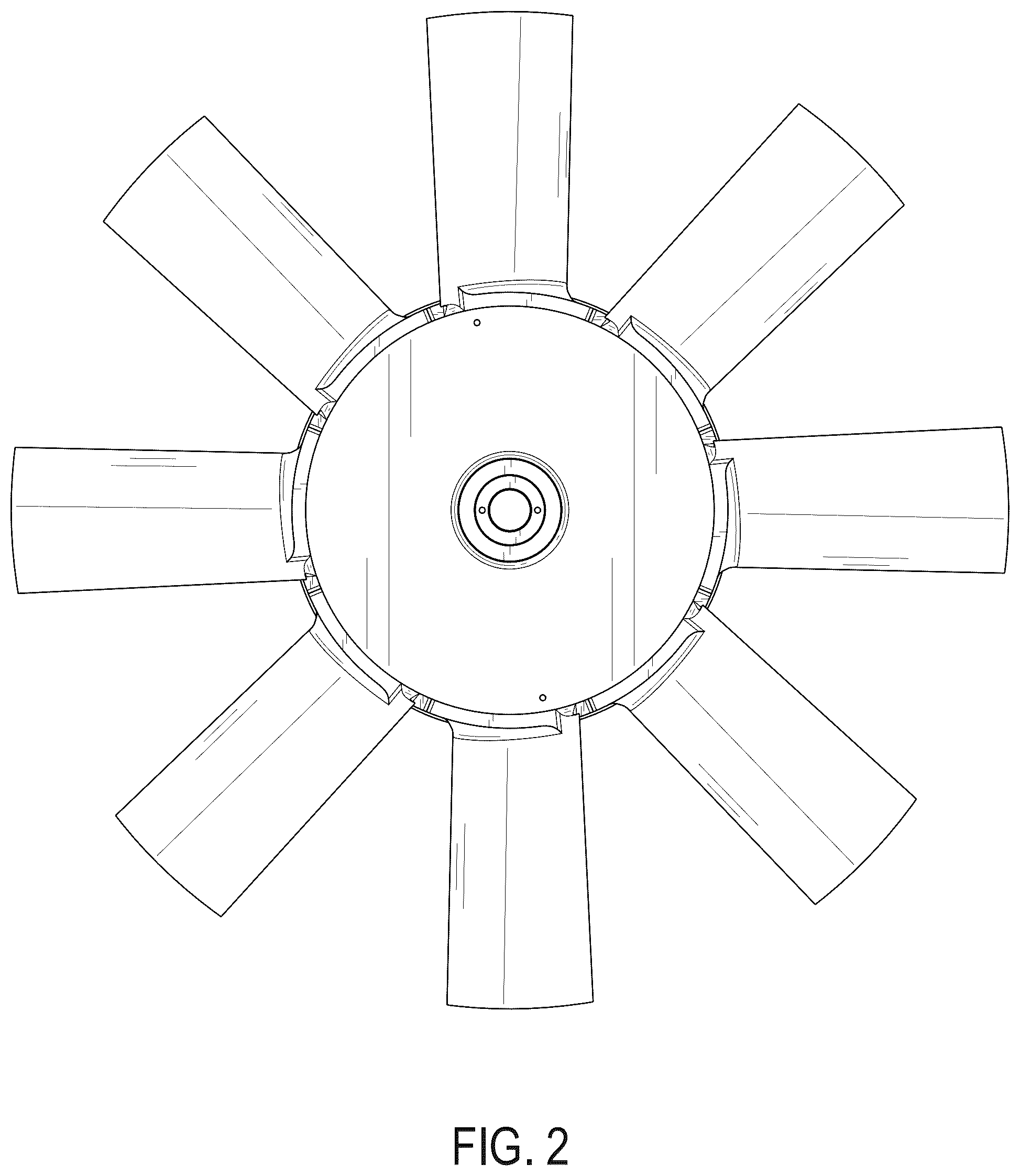 Patent USD1043943 Figure 2 – Fan