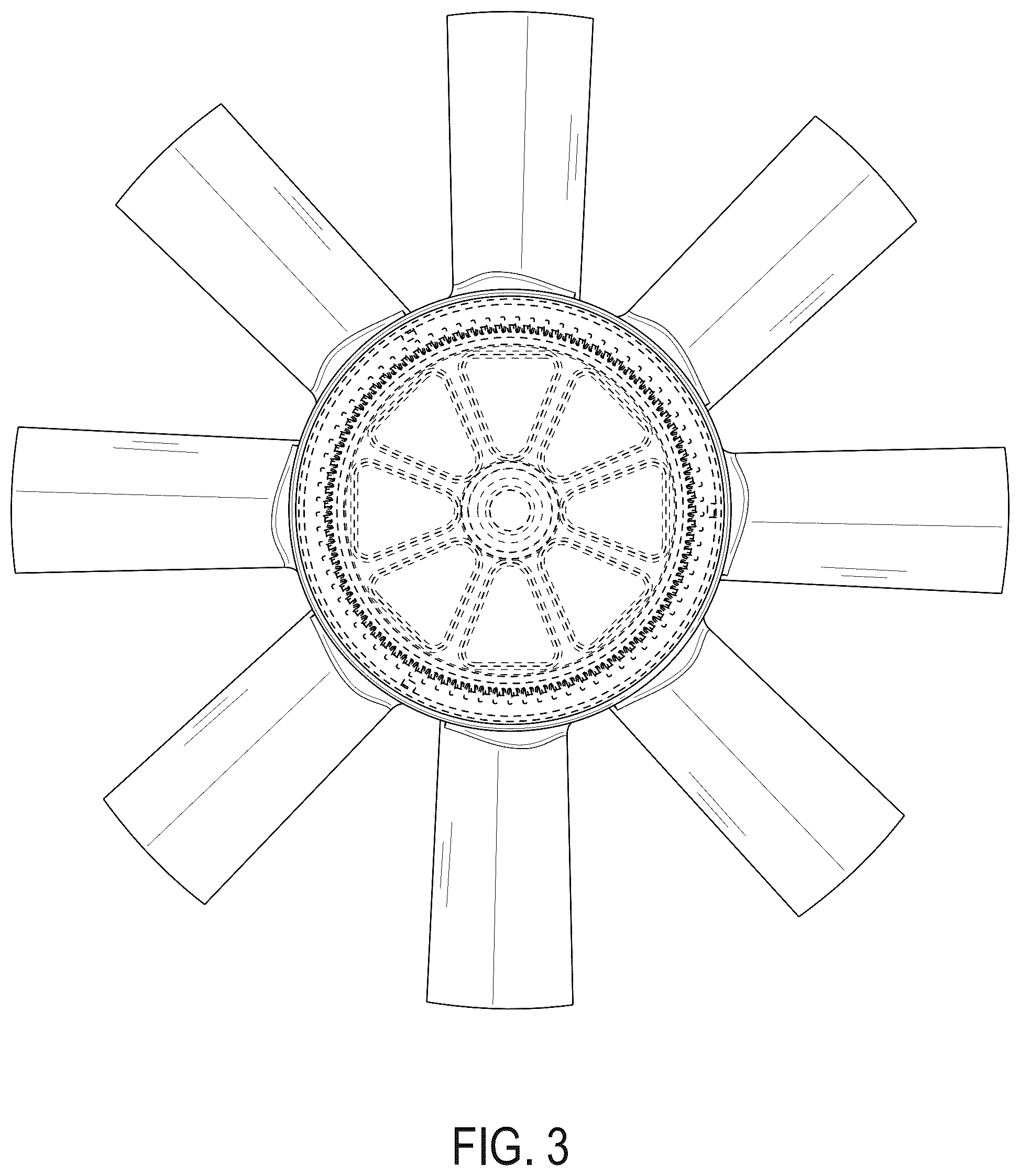 Patent USD1043943 Figure 3 – Fan