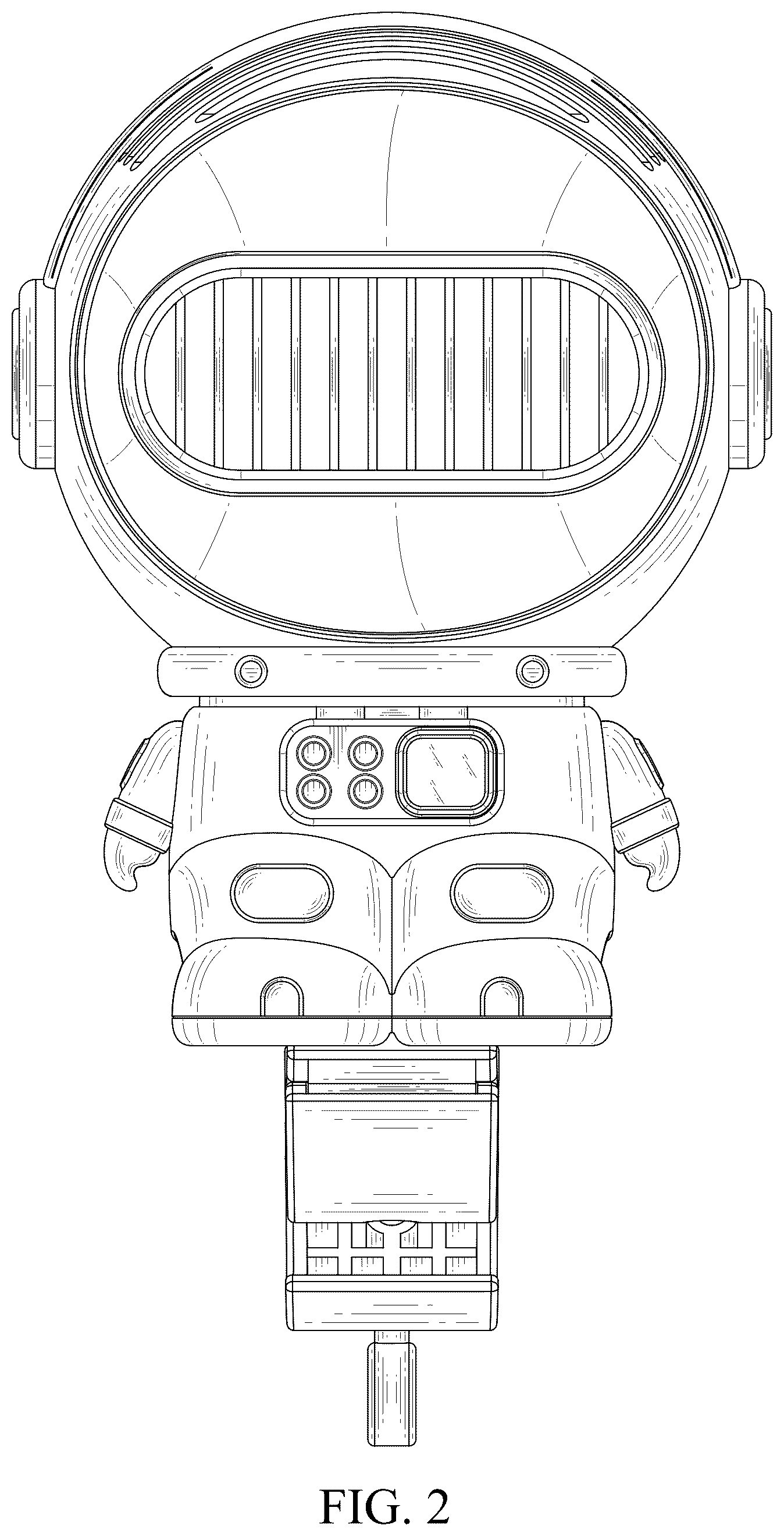 Patent USD1043944 Figure 2 – Electric fan