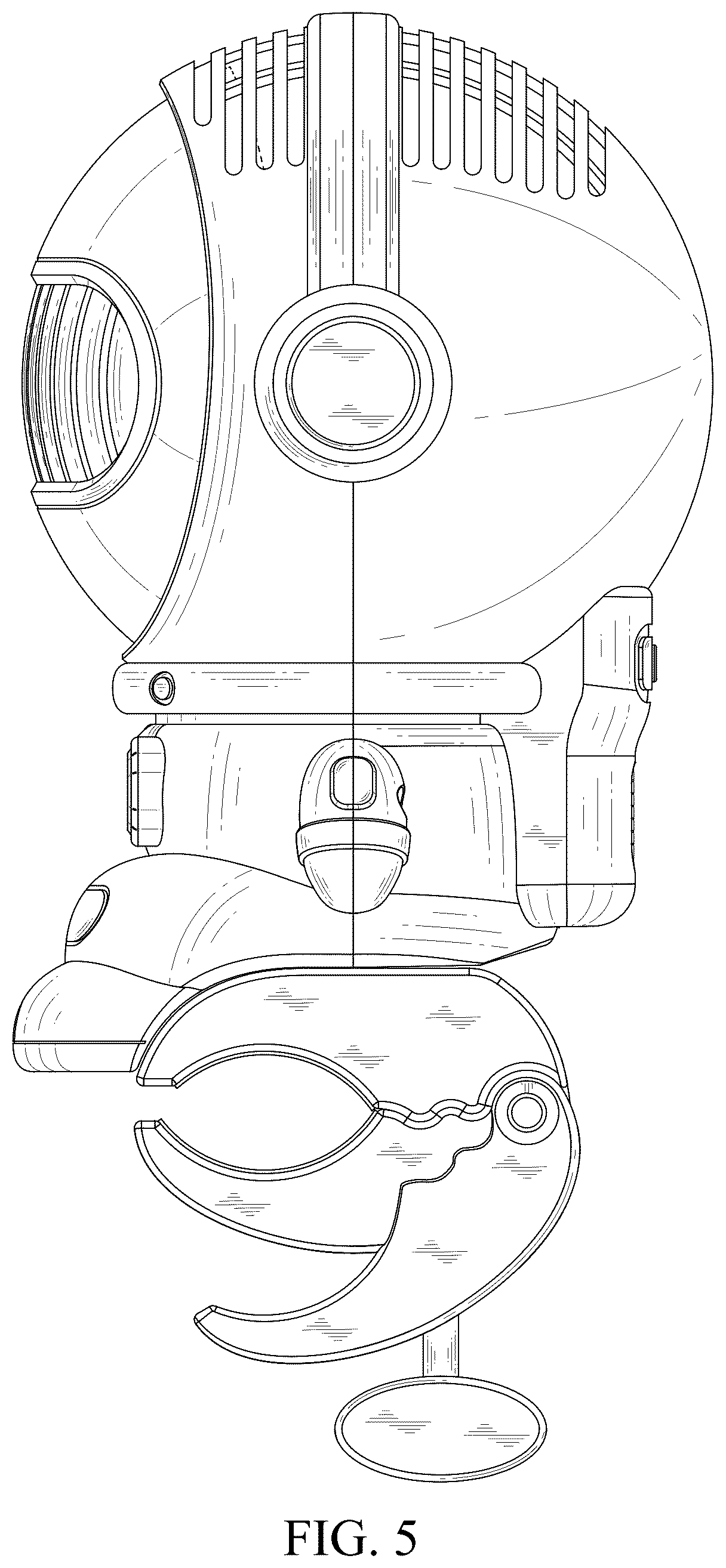 Patent USD1043944 Figure 5 – Electric fan