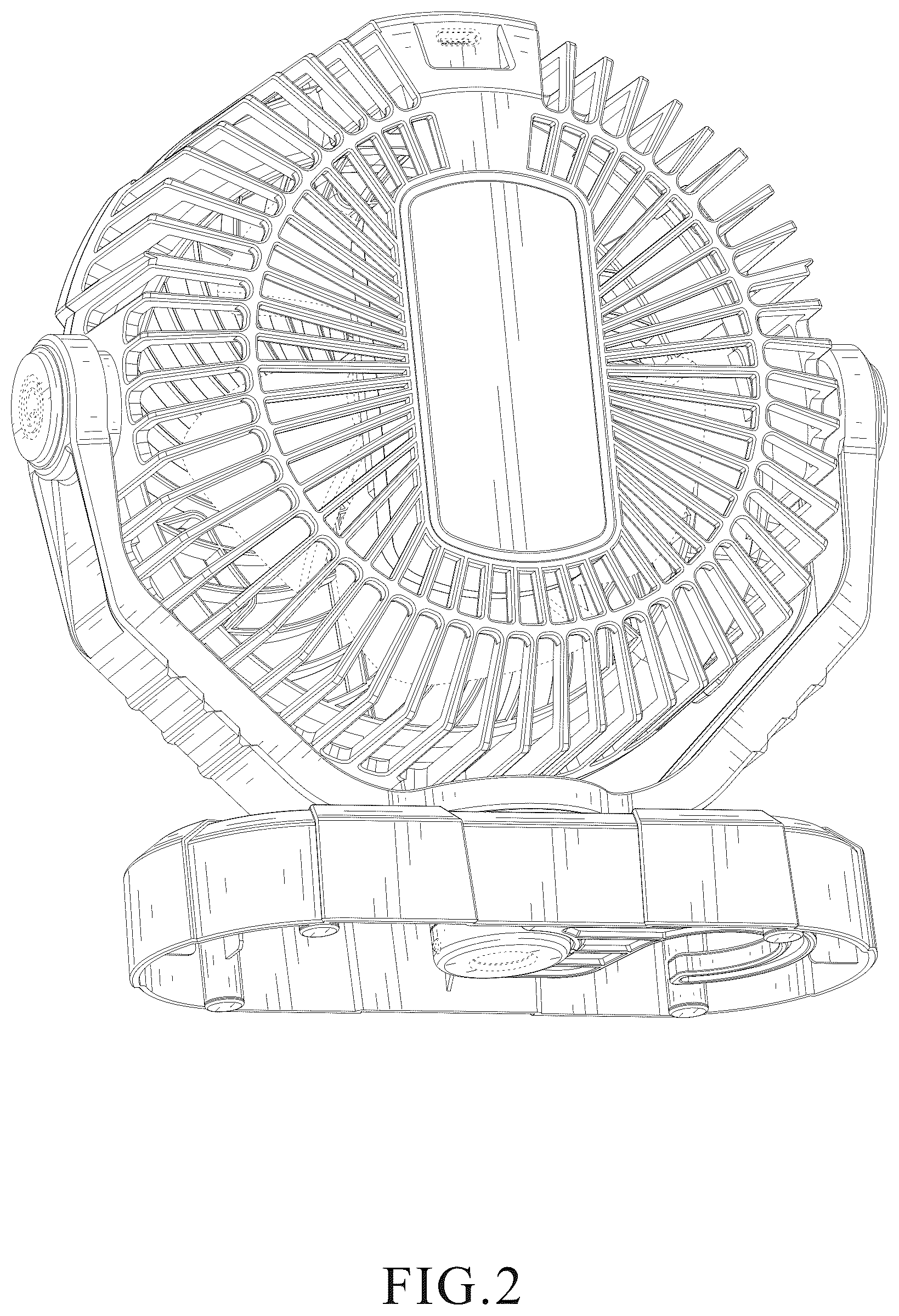Patent USD1043946 Figure 2 – Camping desktop fan