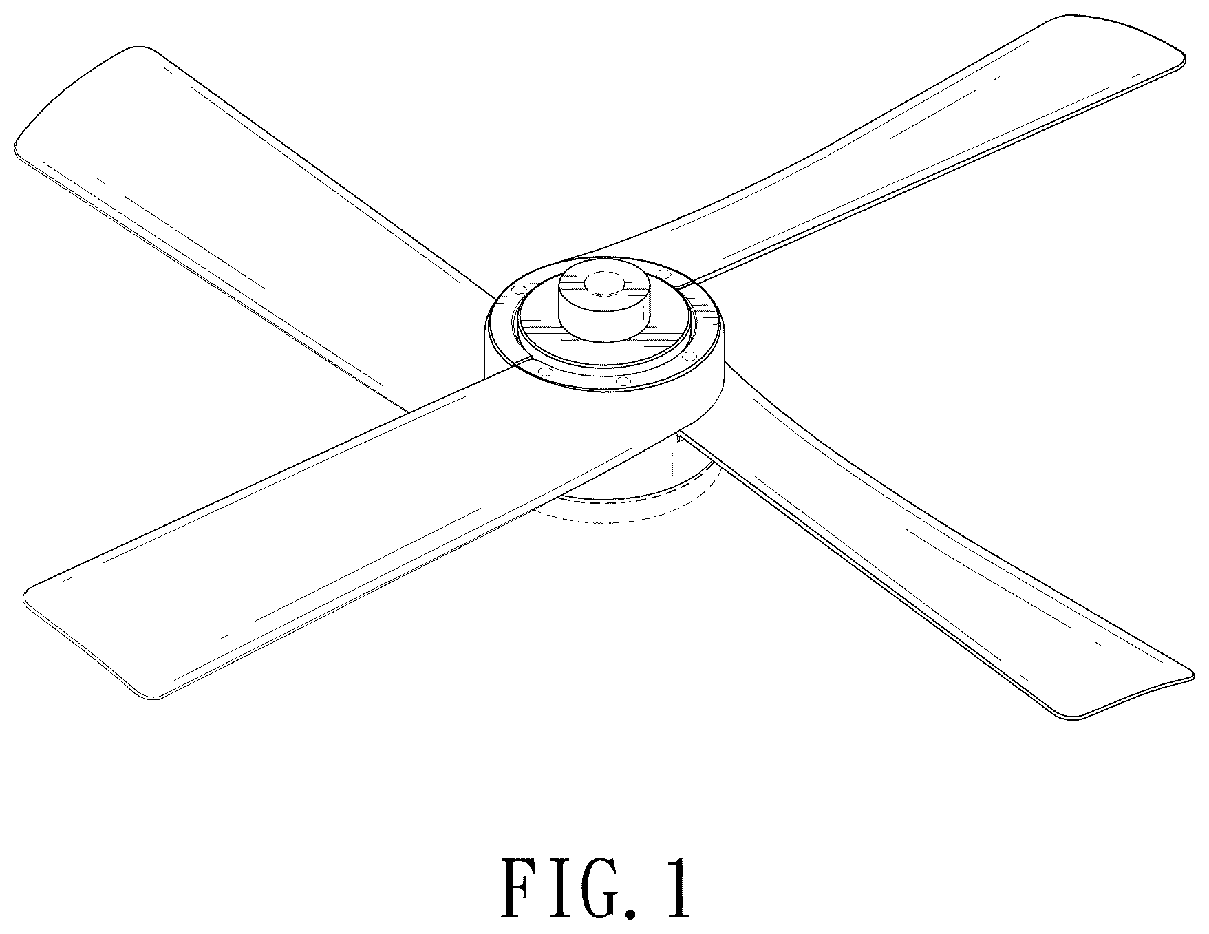 Patent USD1043948 Figure 1 – Ceiling fan