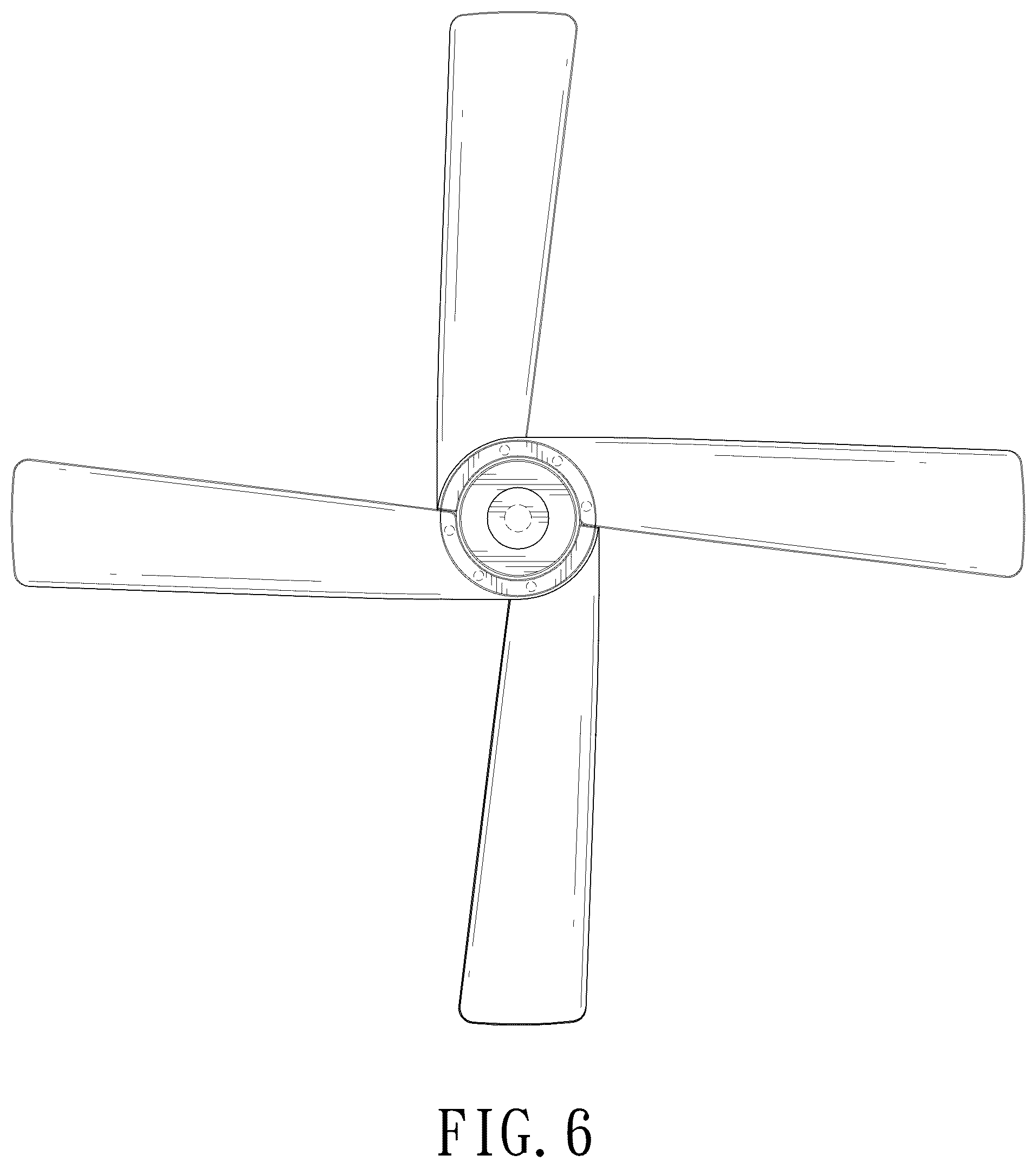 Patent USD1043948 Figure 4 – Ceiling fan