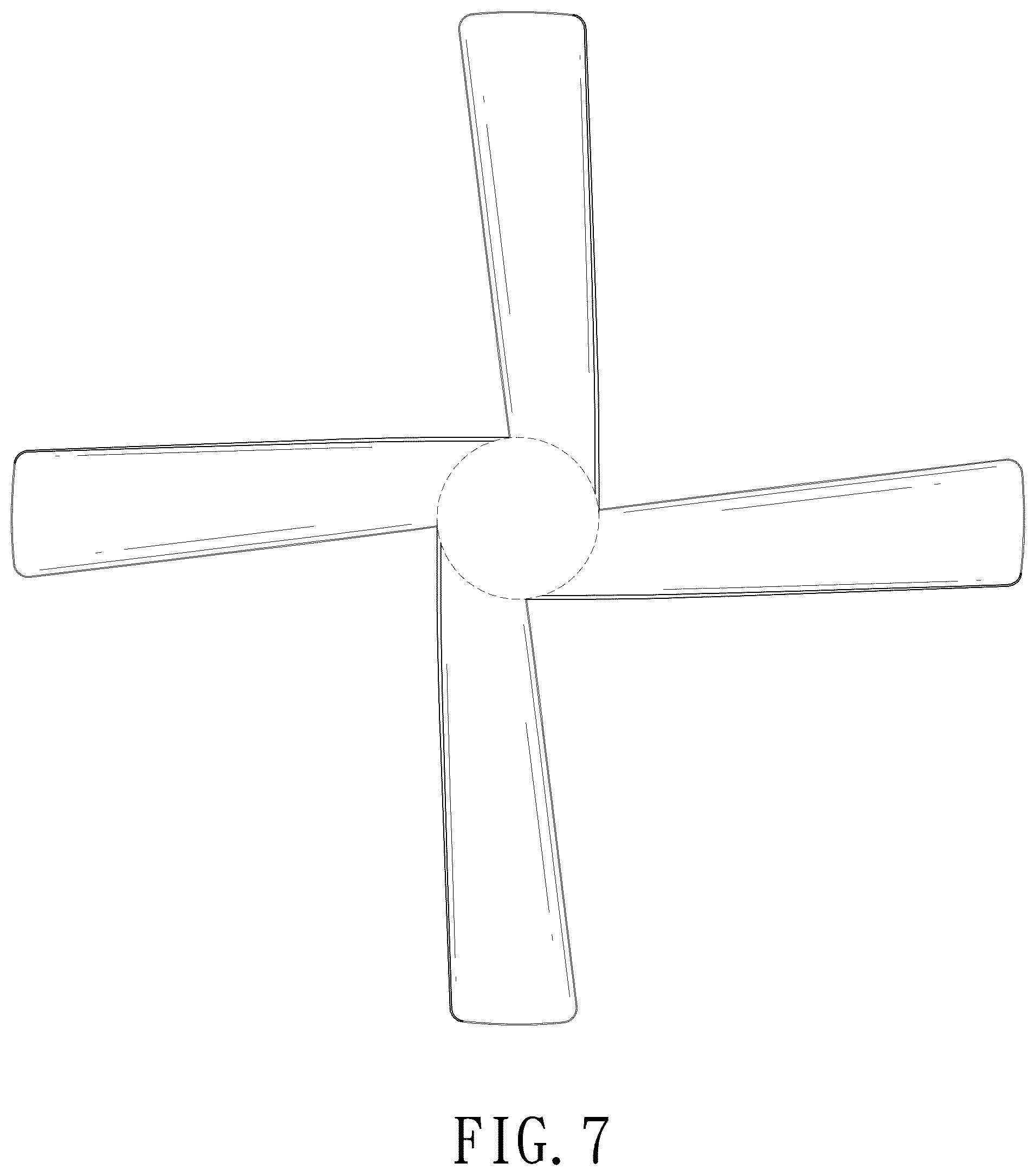 Patent USD1043948 Figure 5 – Ceiling fan
