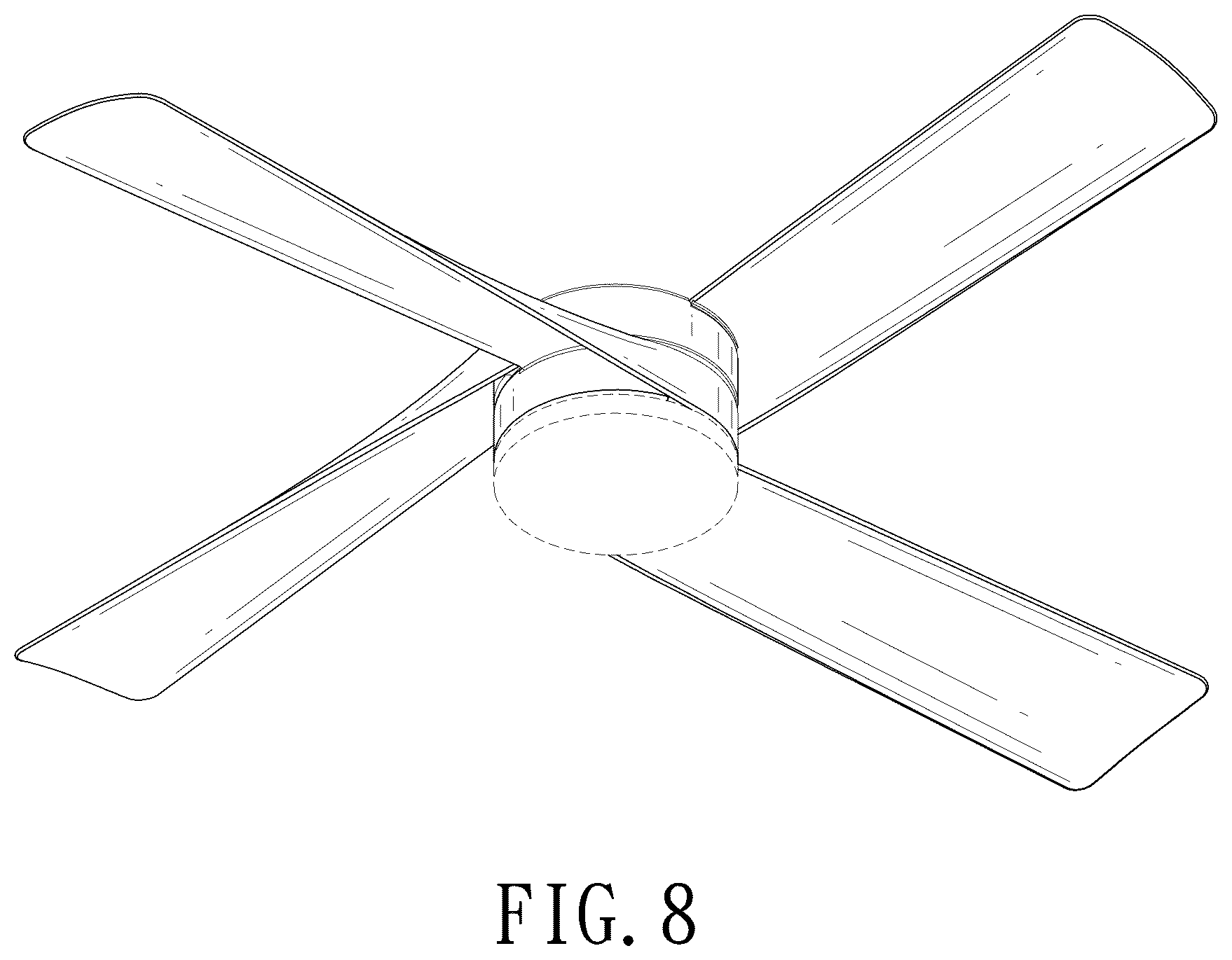Patent USD1043948 Figure 6 – Ceiling fan