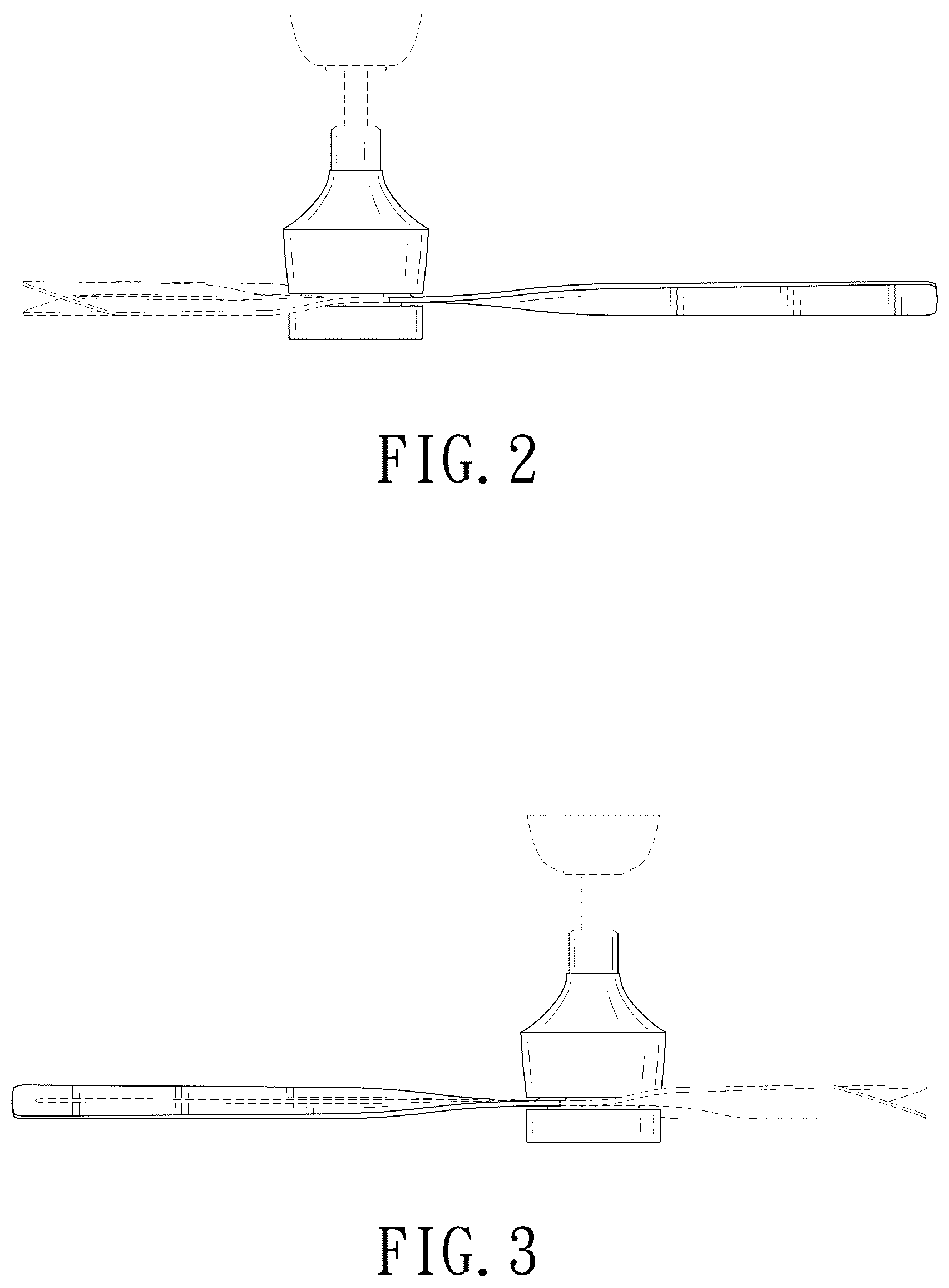 Patent USD1043950 Figure 2 – Ceiling fan