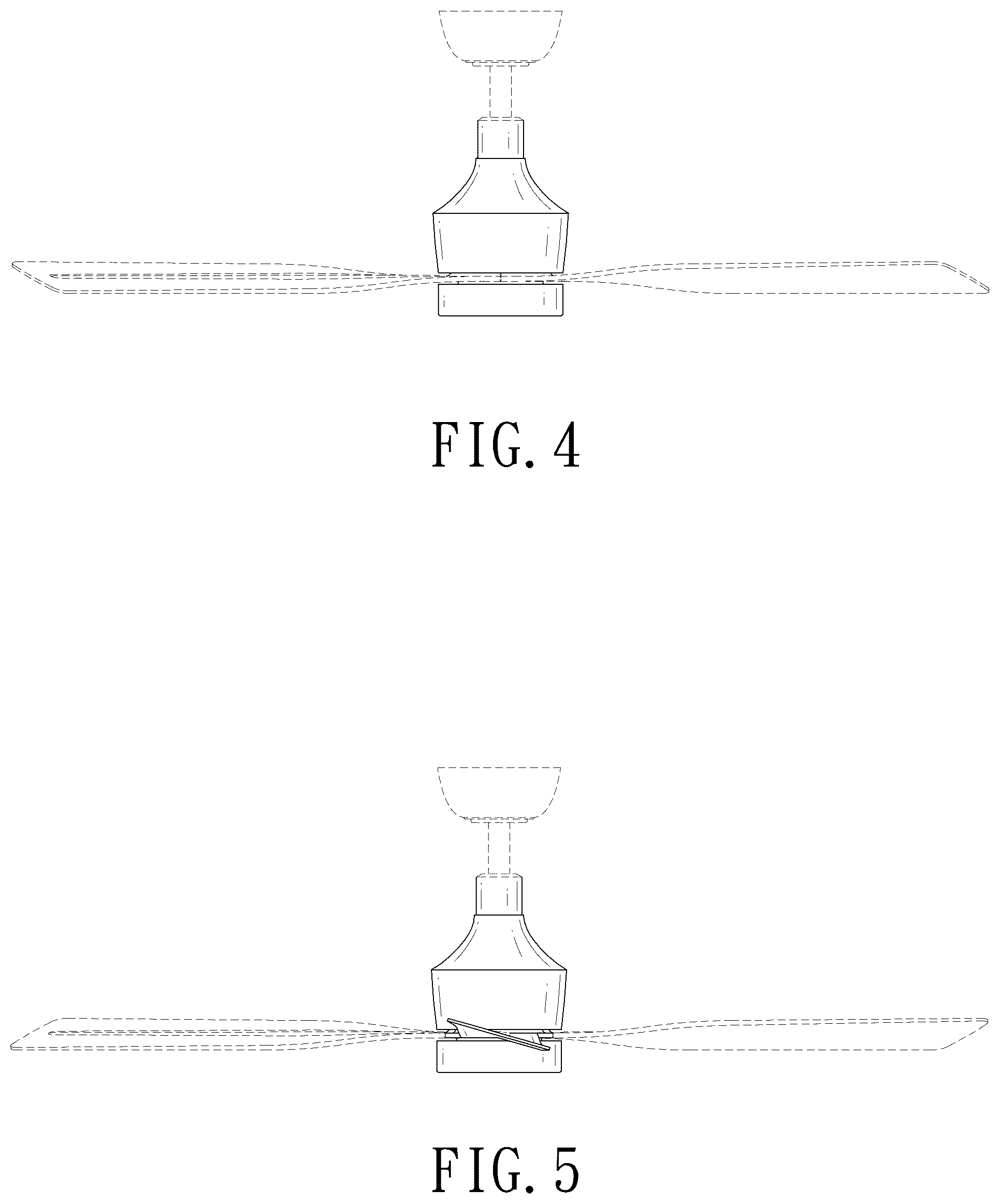 Patent USD1043950 Figure 3 – Ceiling fan