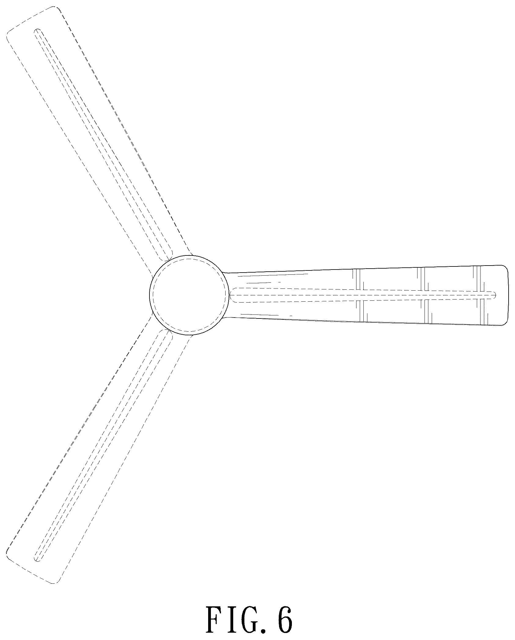 Patent USD1043950 Figure 4 – Ceiling fan