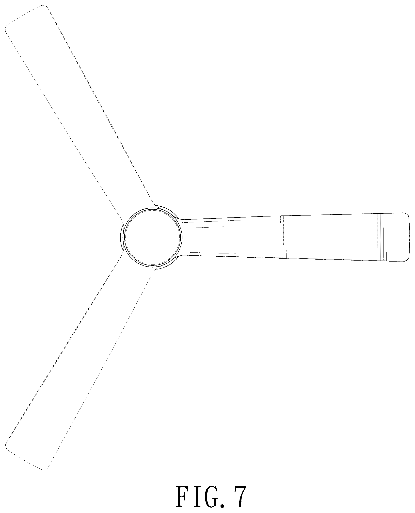 Patent USD1043950 Figure 5 – Ceiling fan