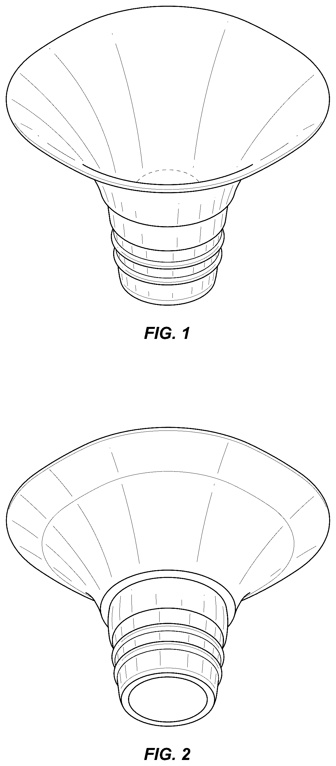 Patent USD1043959 Figure 1 – Breast pump flange