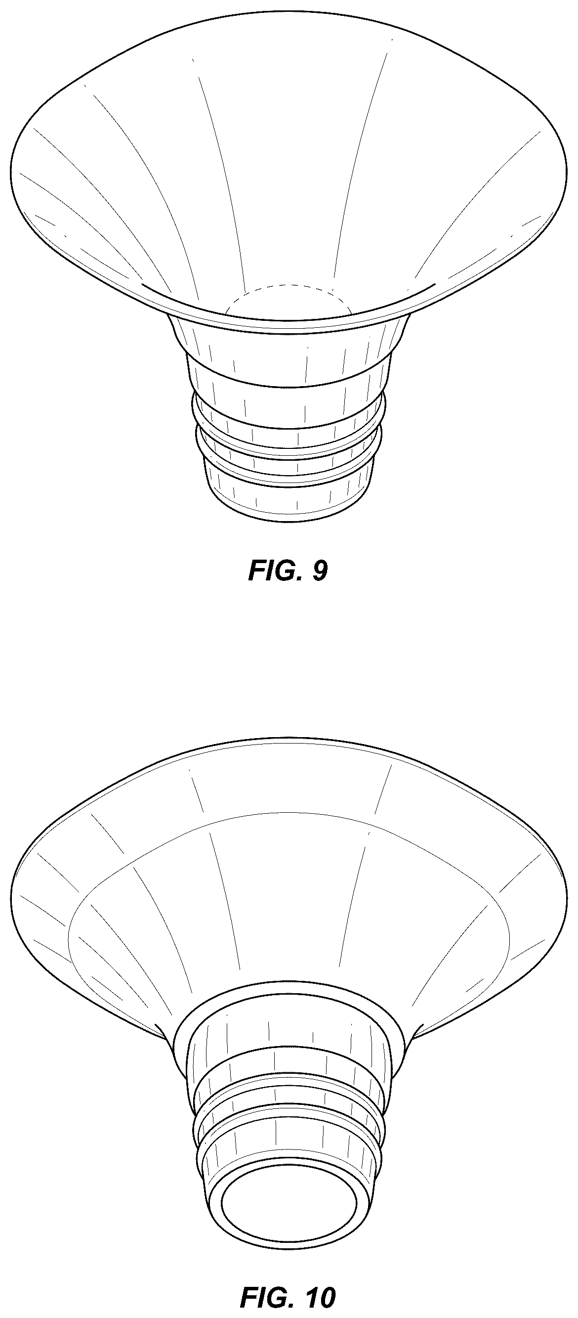 Patent USD1043959 Figure 5 – Breast pump flange