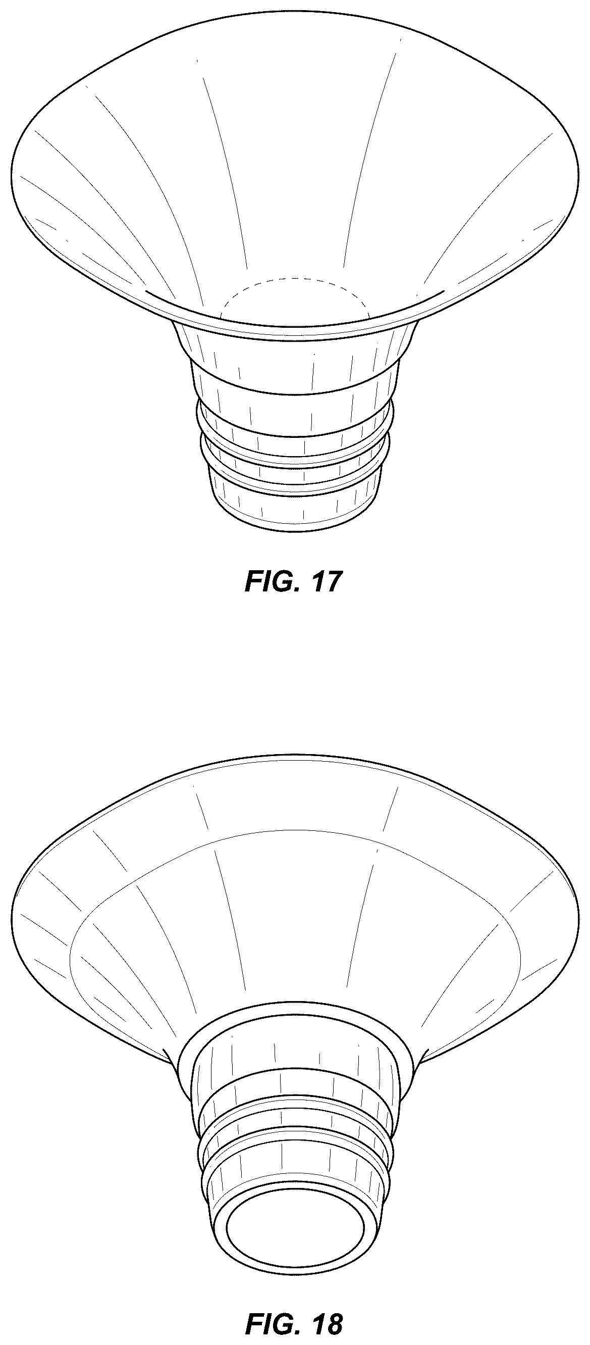 Patent USD1043959 Figure 9 – Breast pump flange