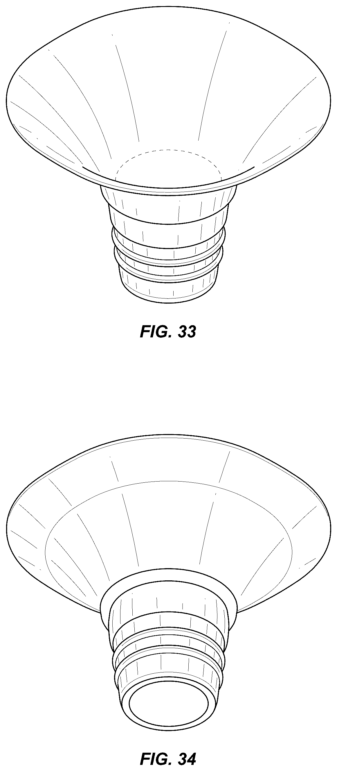 Patent USD1043959 Figure 17 – Breast pump flange