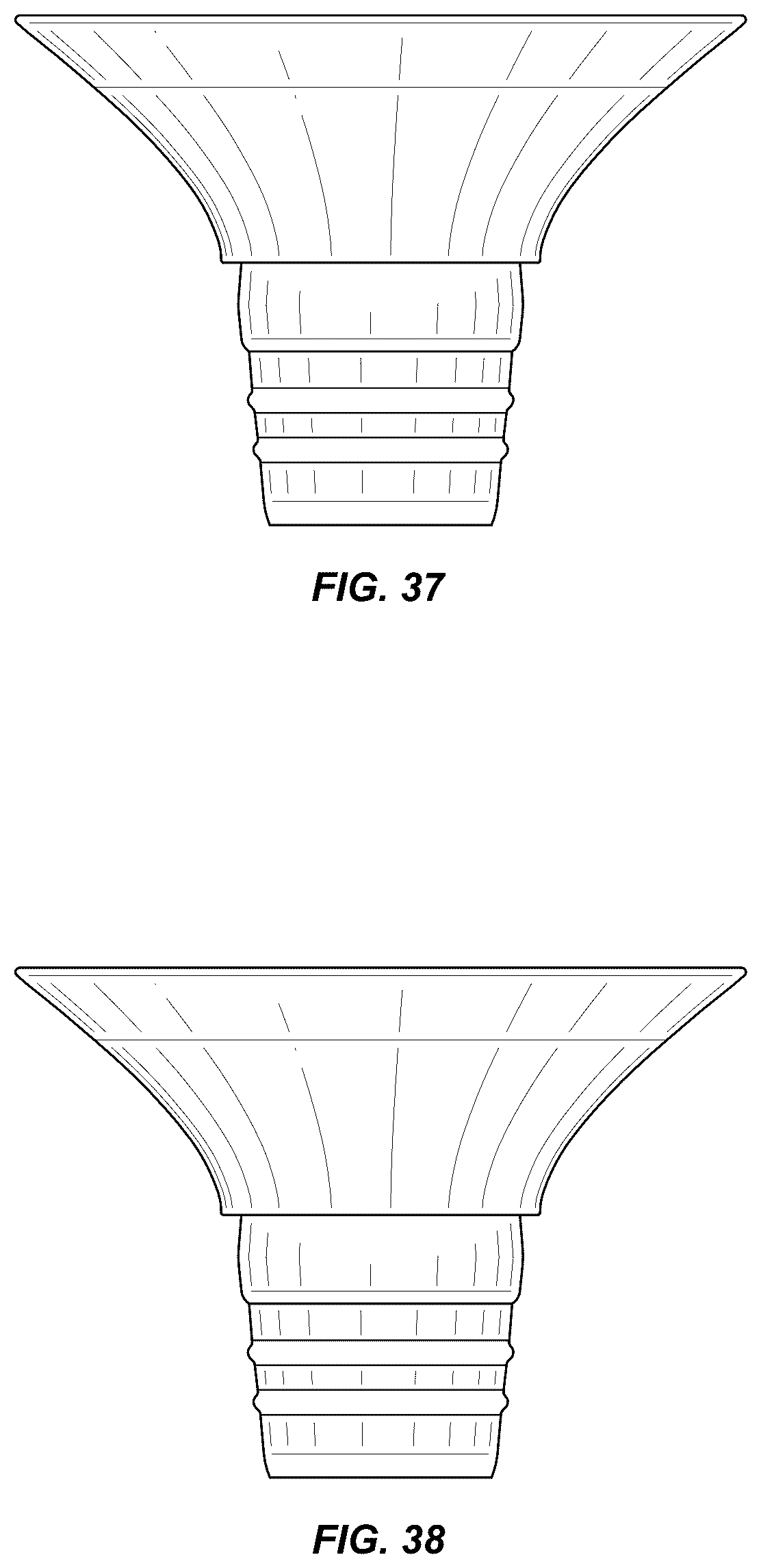 Patent USD1043959 Figure 19 – Breast pump flange