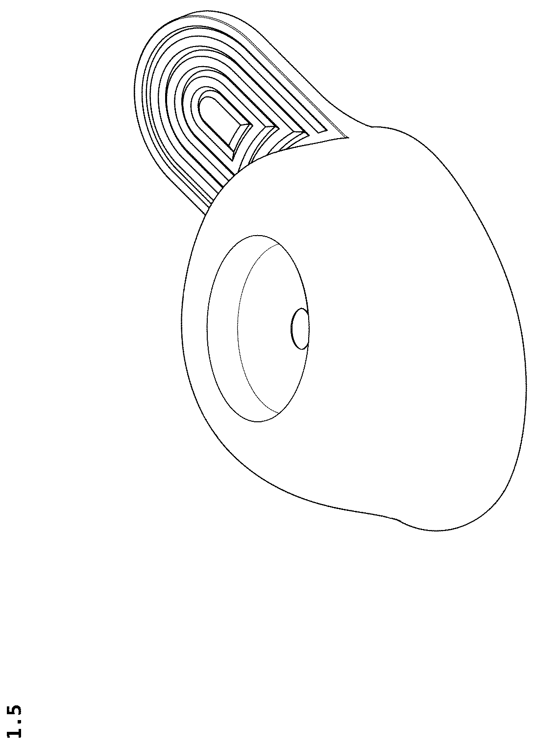Patent USD1043971 Figure 5 – Applicator for a bottle for eye drops