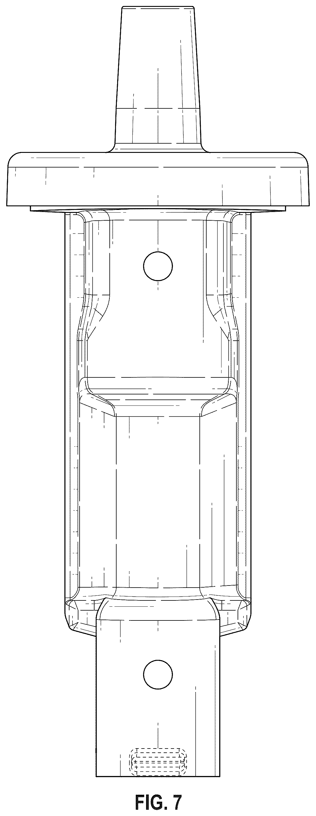 Patent USD1043975 Figure 6 – Fluid transfer adapter