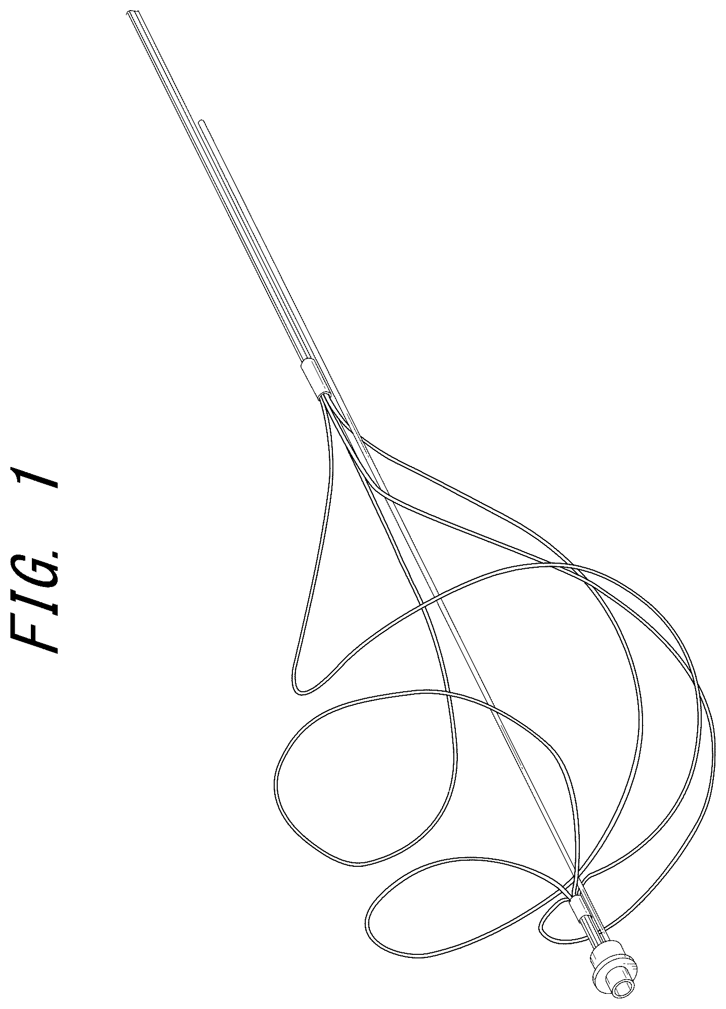 Patent USD1043981 Figure 1 – Stone retrieval basket for medical device