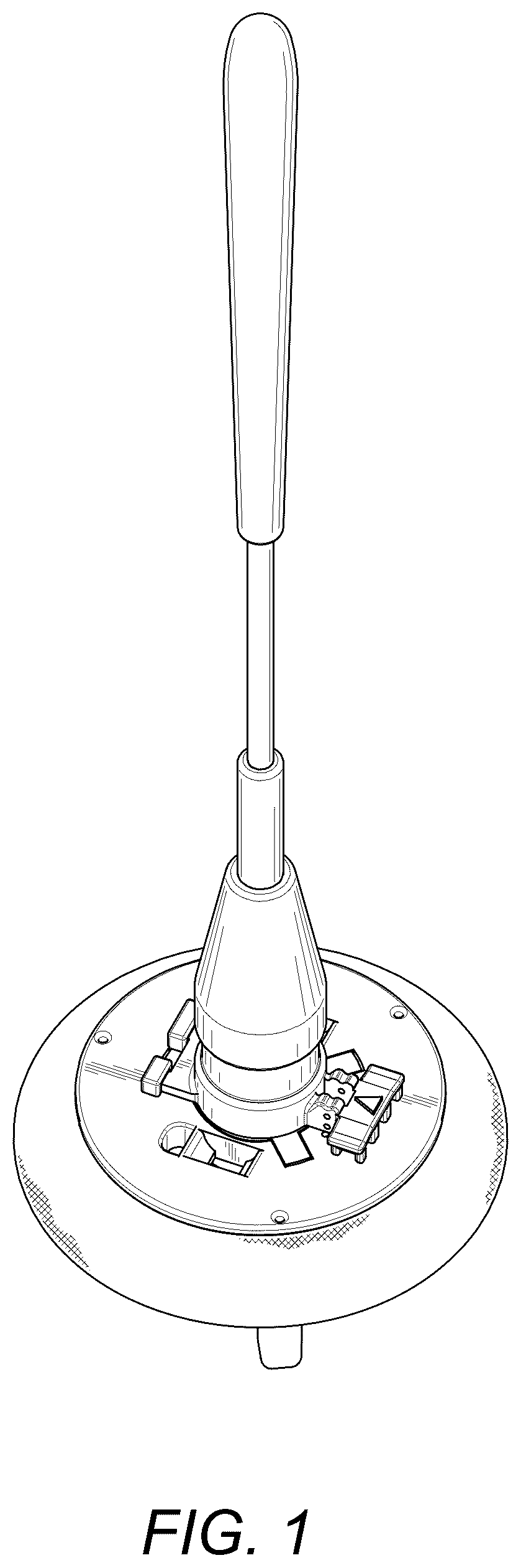 Patent USD1043986 Figure 1 – Prosthetic valve and holder