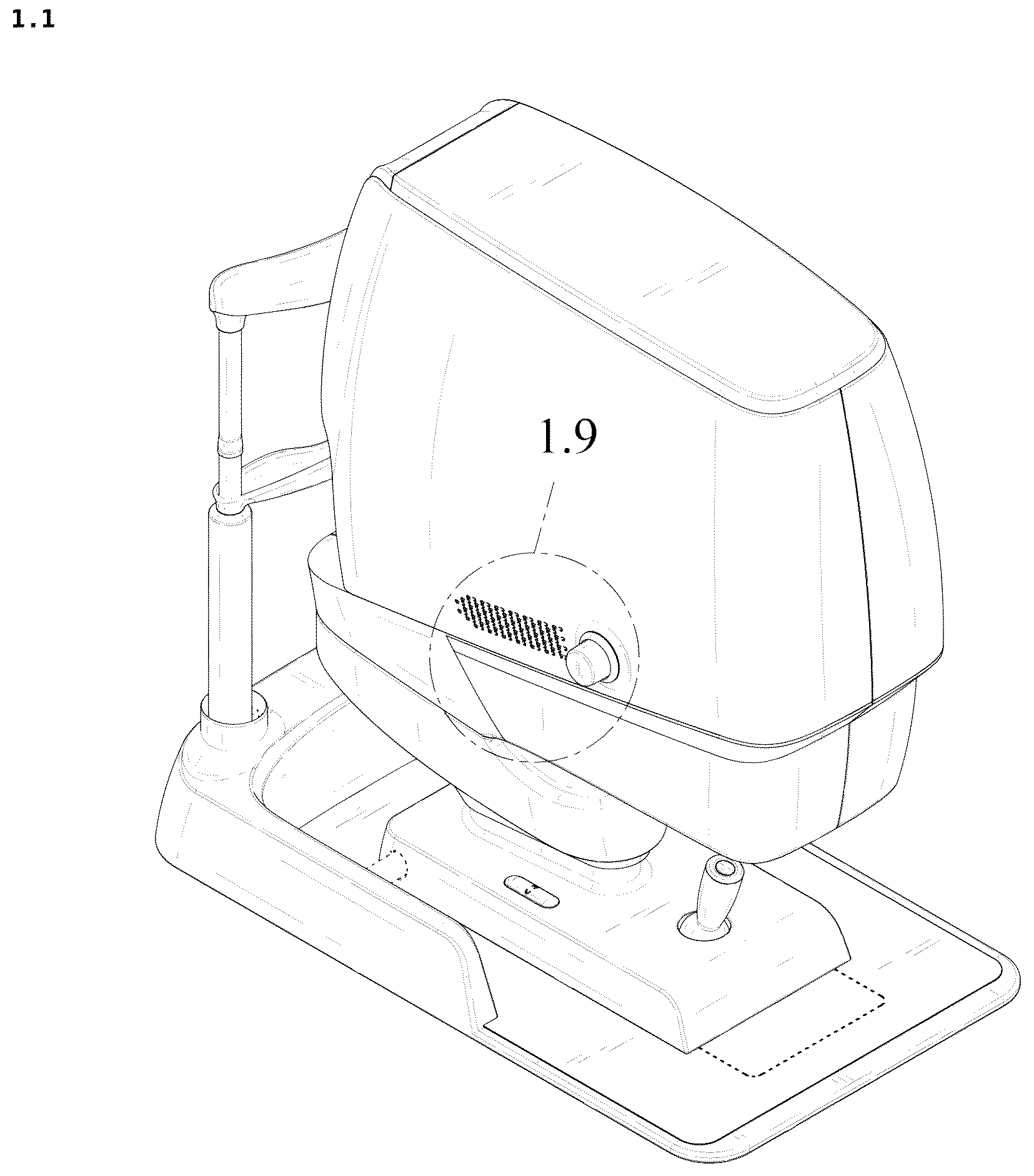 Patent USD1043992 — Eye testing apparatus — Figure 1