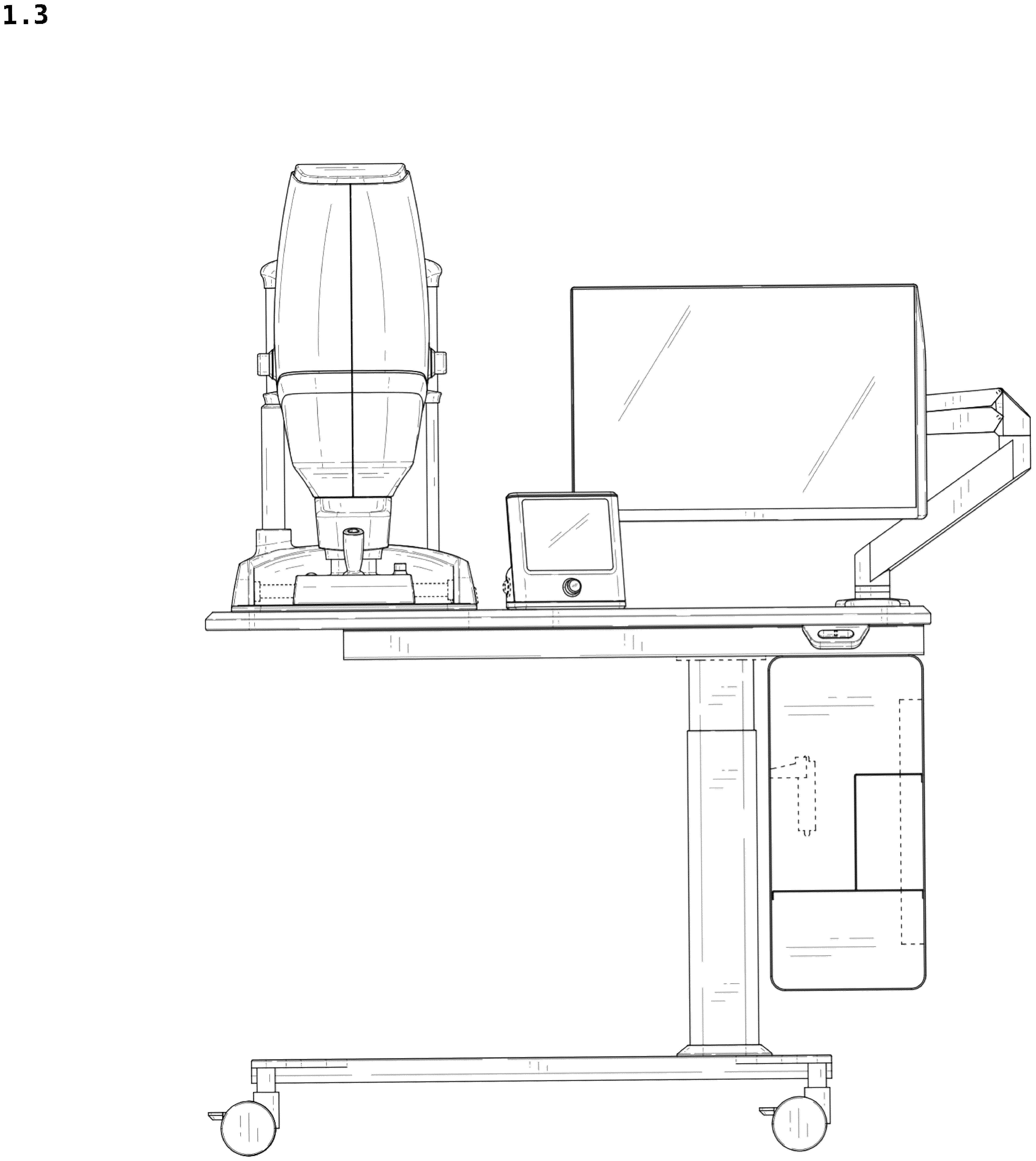 Patent USD1043993 Figure 3 – Operating console for eye testing