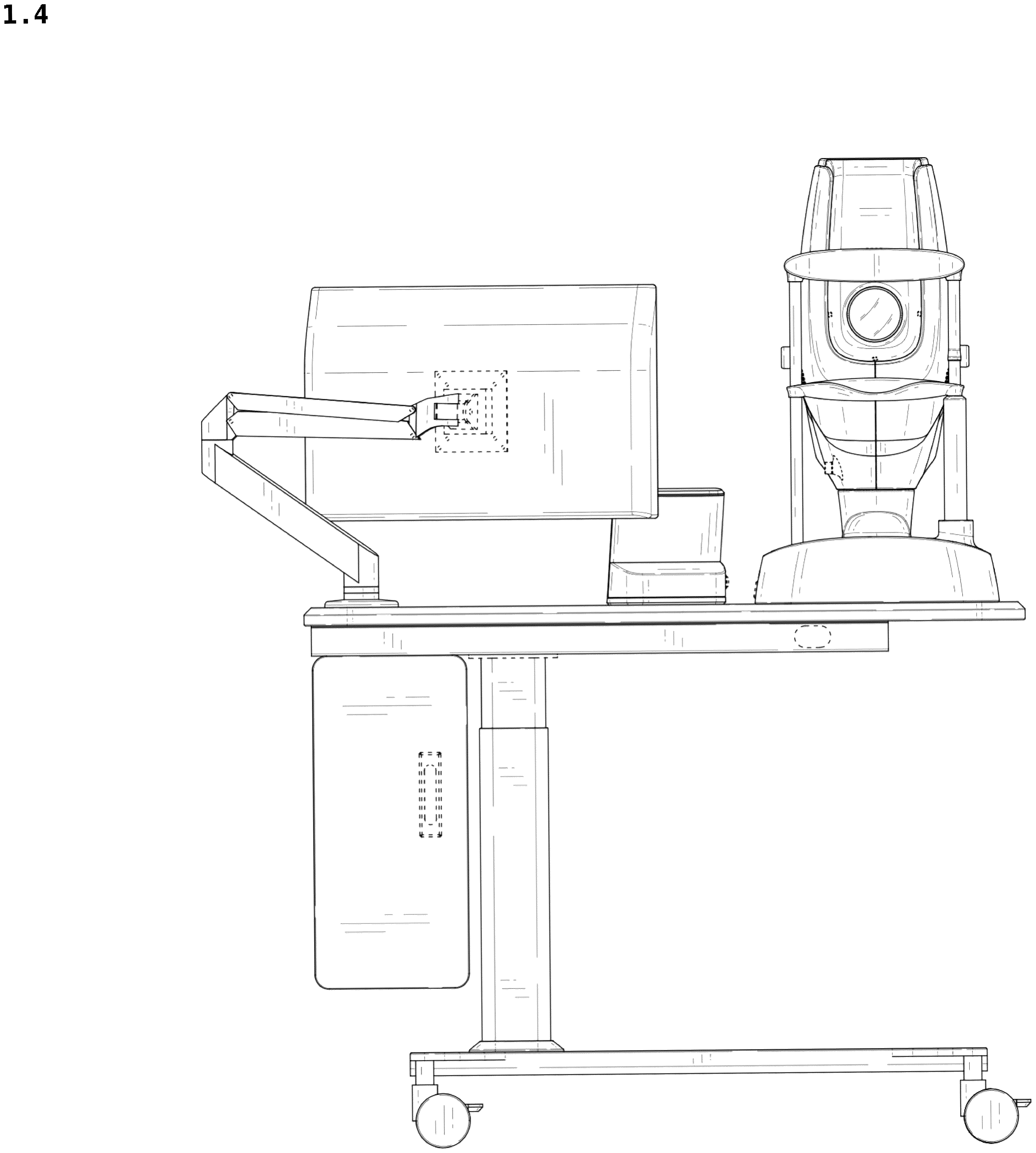 Patent USD1043993 Figure 4 – Operating console for eye testing