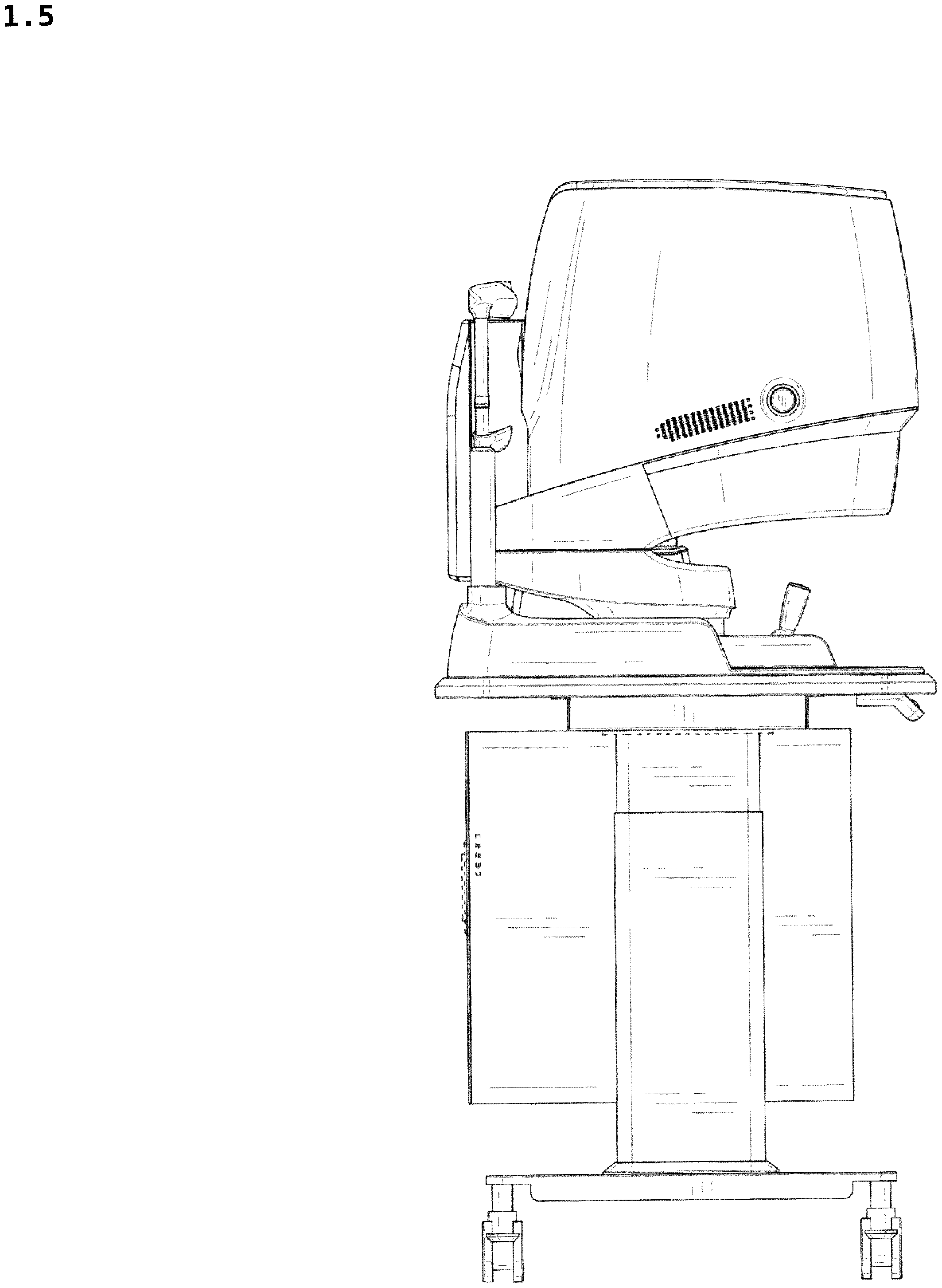 Patent USD1043993 Figure 5 – Operating console for eye testing