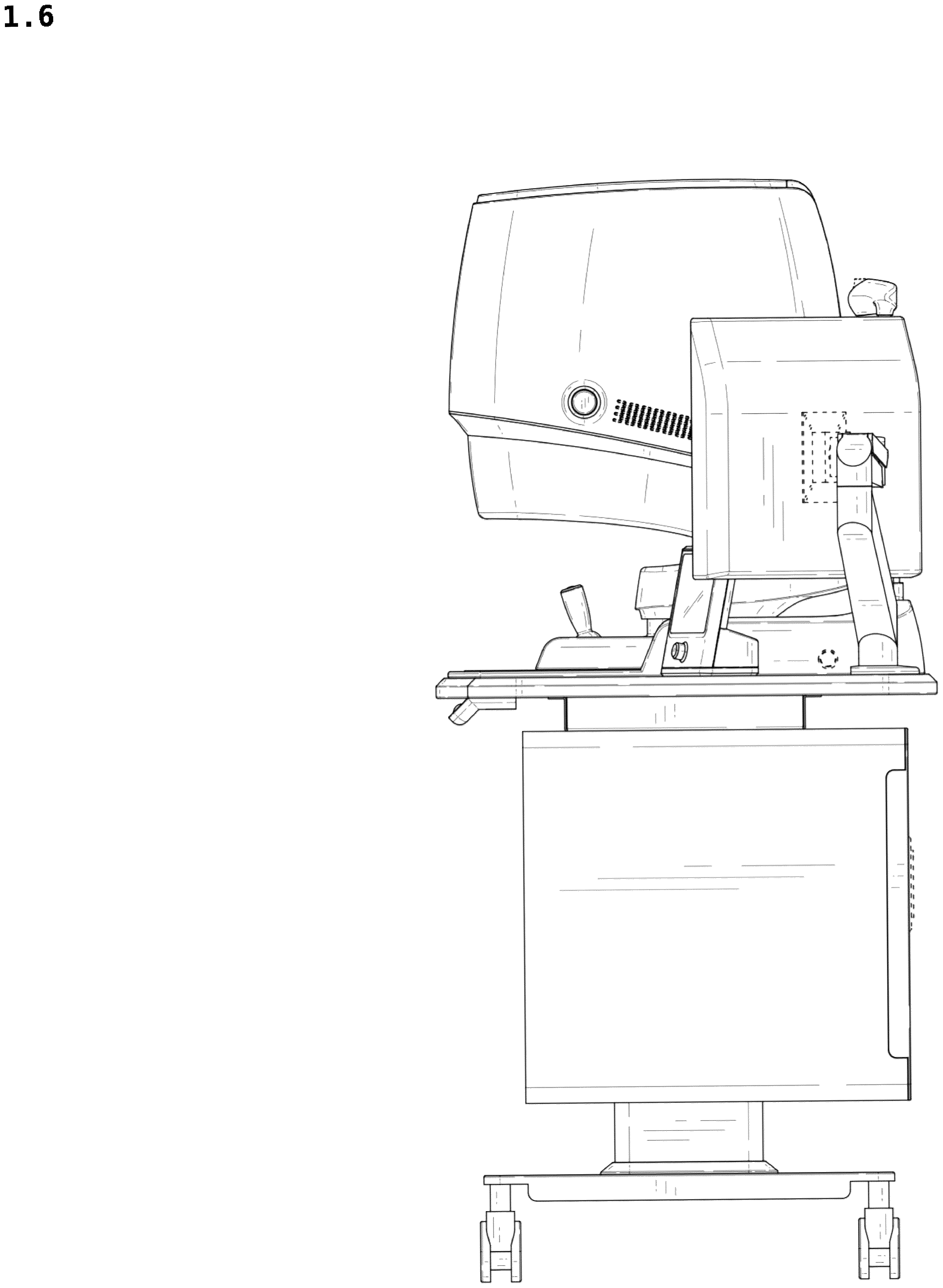 Patent USD1043993 Figure 6 – Operating console for eye testing