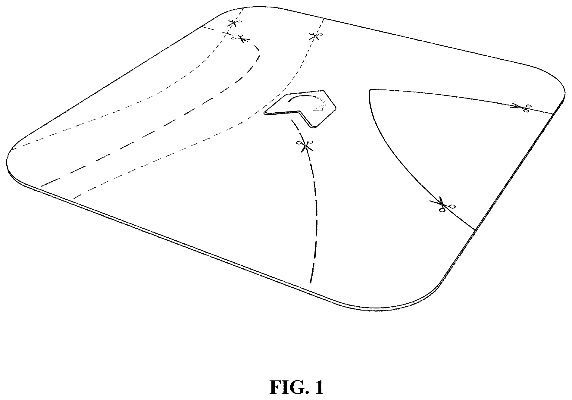 Patent USD1043999 Figure 1 – Medical dressing